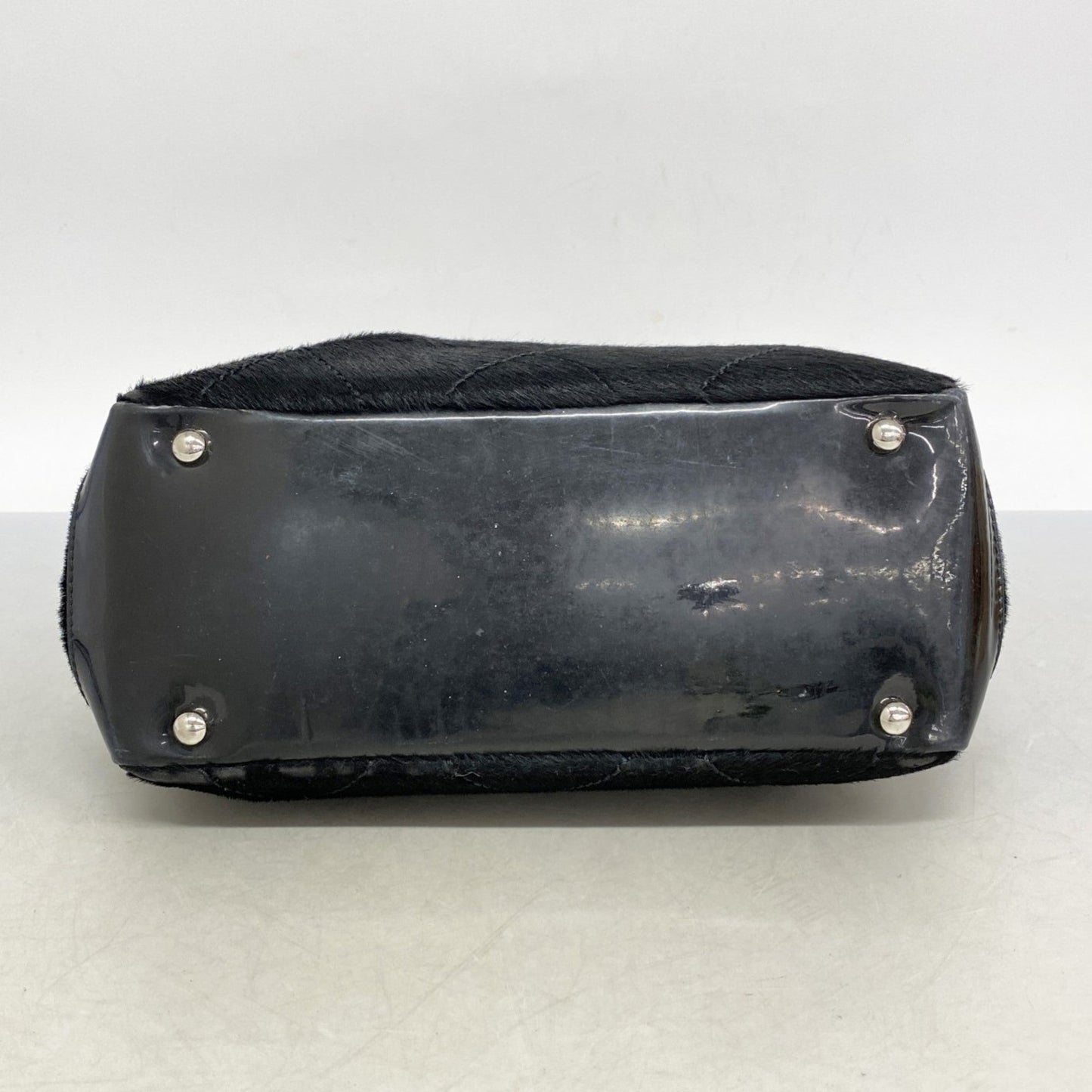 Chanel Black Patent Leather Leather Tote Bag