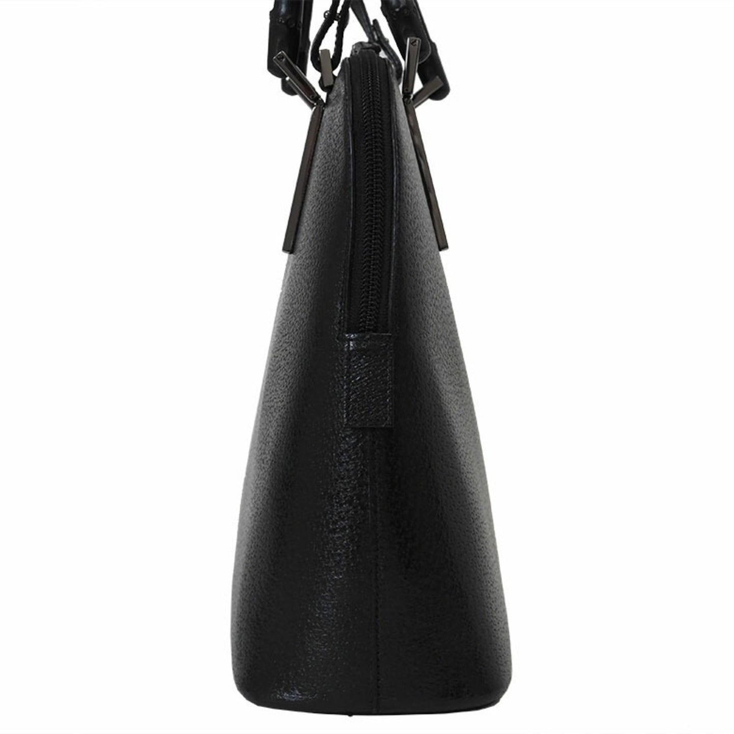 Gucci Bamboo Black Leather Handbag