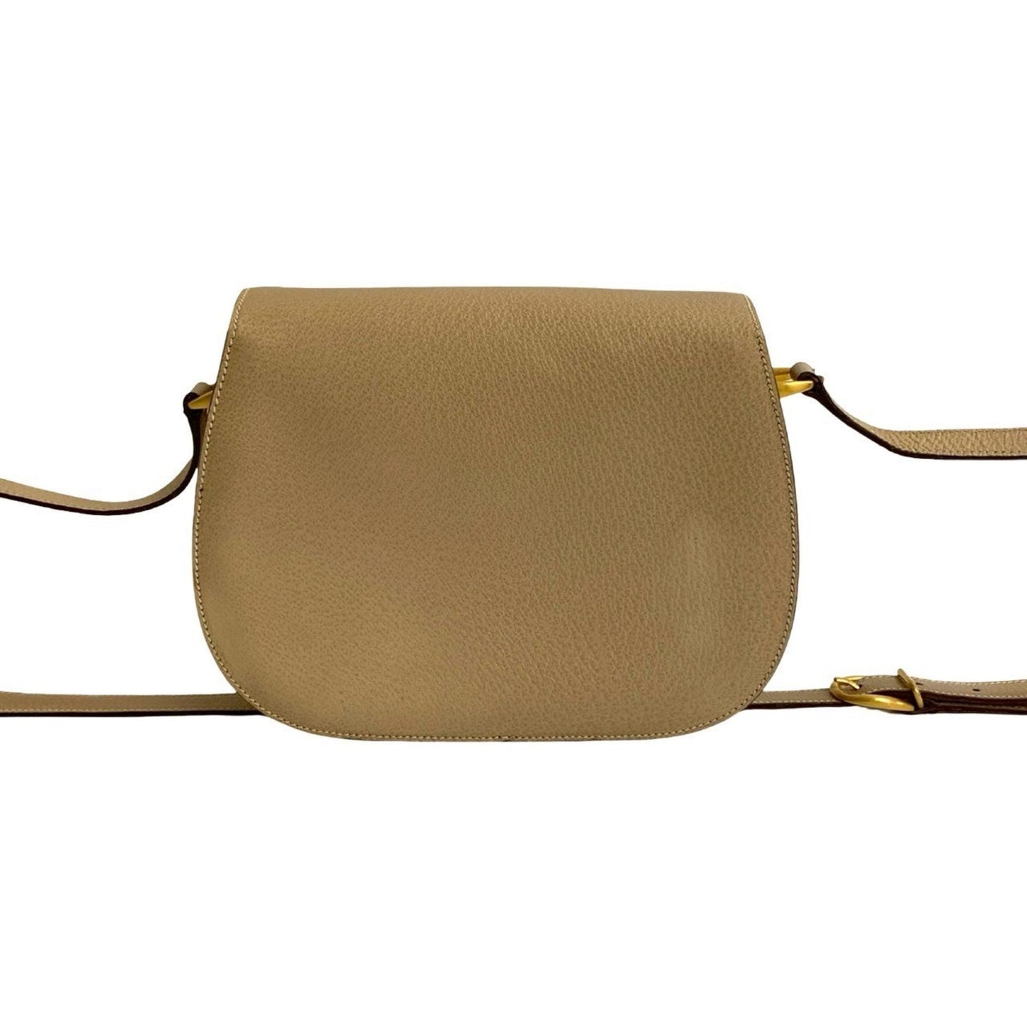 Gucci Beige Leather Bamboo Pochette Shoulder Bag