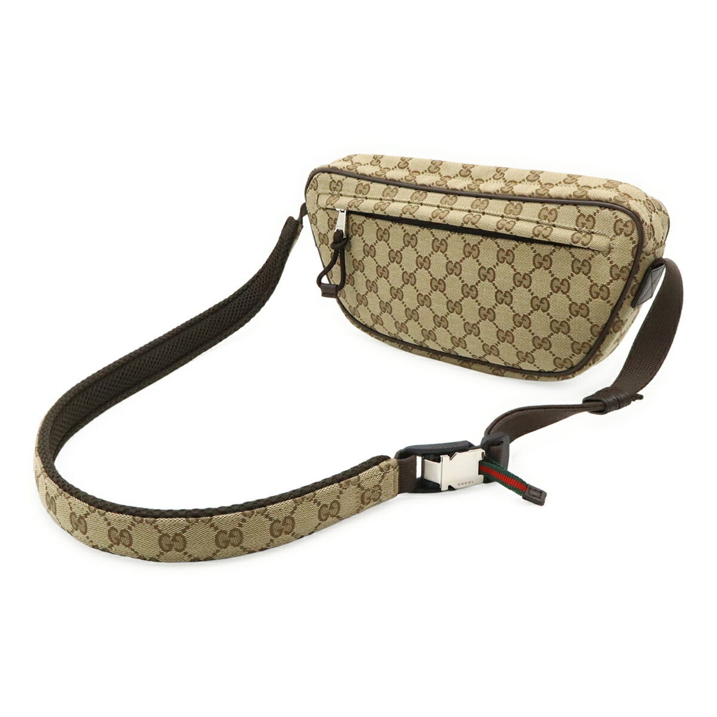 Gucci Beige Dark Brown Canvas Fanny Pack