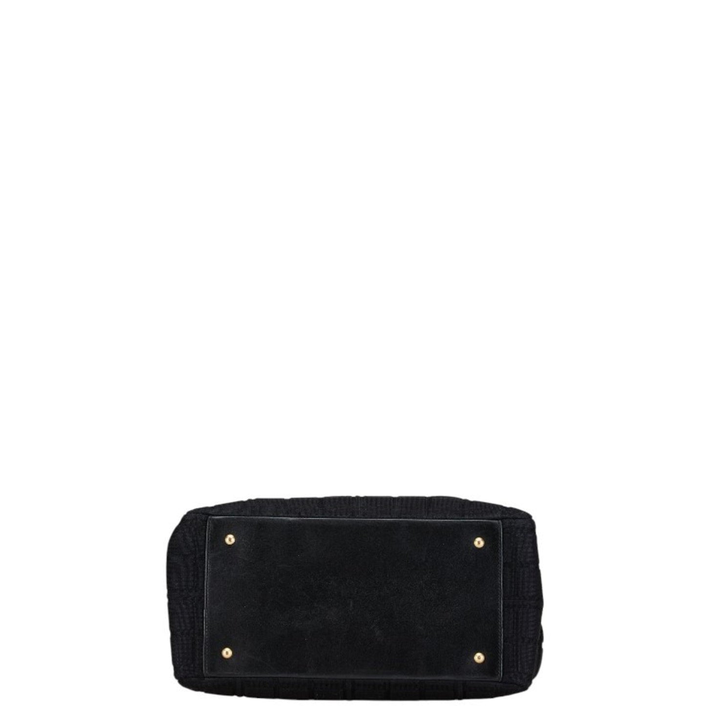 Chanel Black Canvas Leather Tote Bag