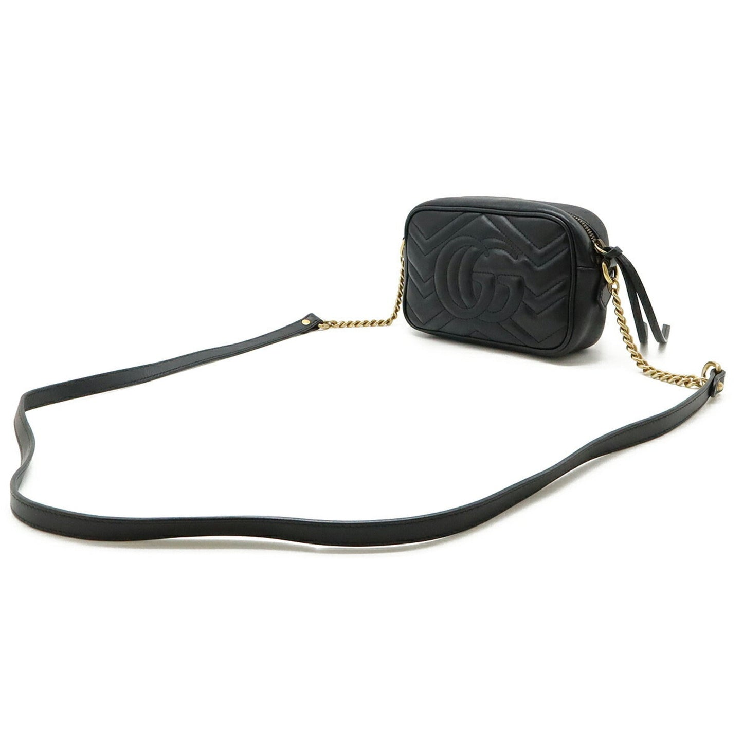 Gucci Black Leather Pochette Shoulder Bag