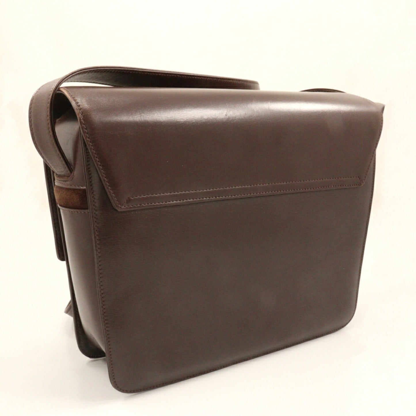 Gucci Brown Suede Leather Shoulder Bag