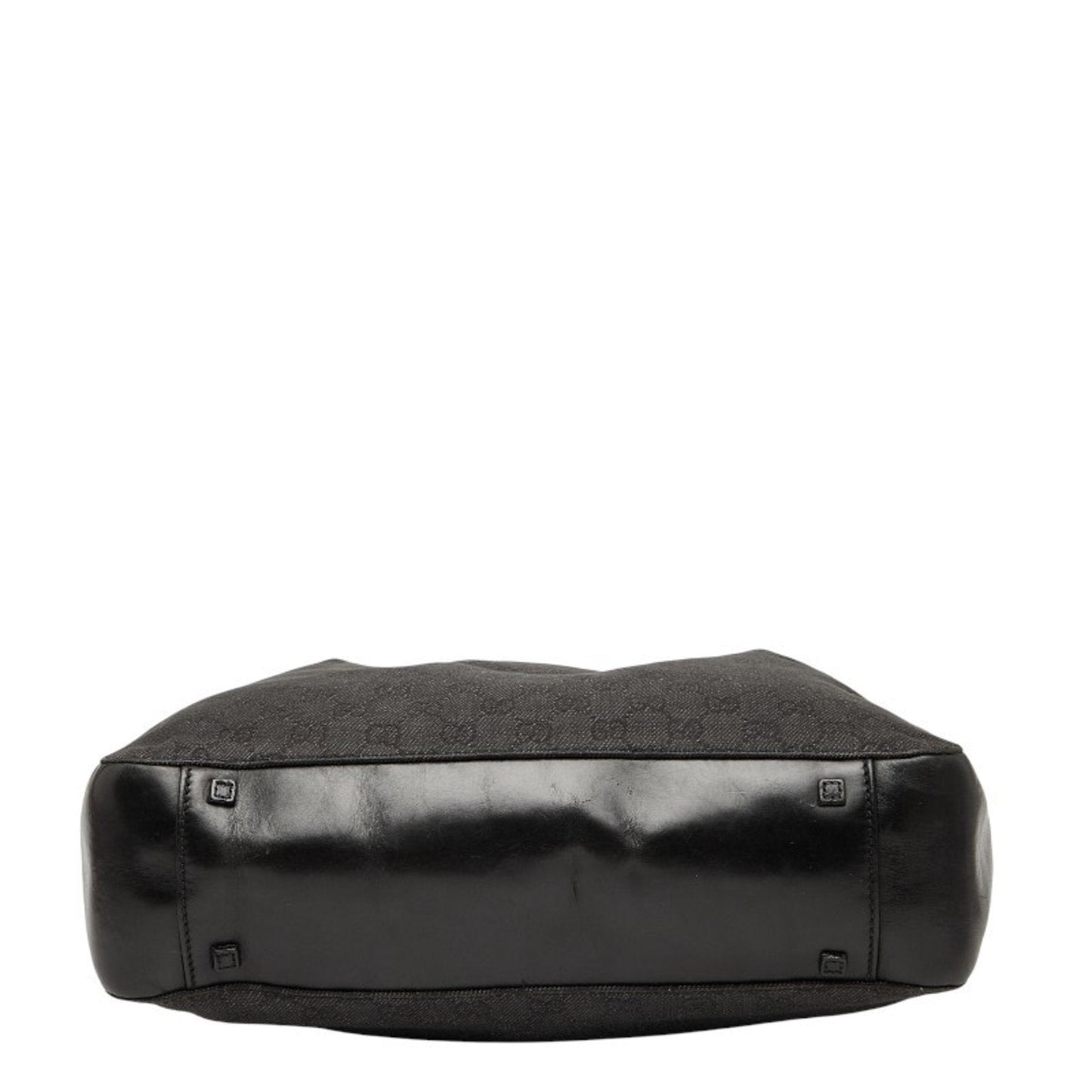 Gucci Gg Canvas Black Gg Canvas Leather Handbag Tote Bag