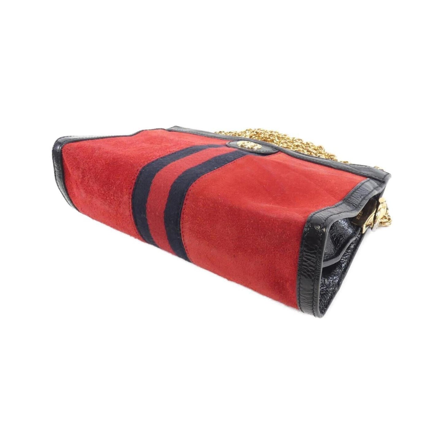 Gucci Black Red Color Suede Leather Shoulder Bag