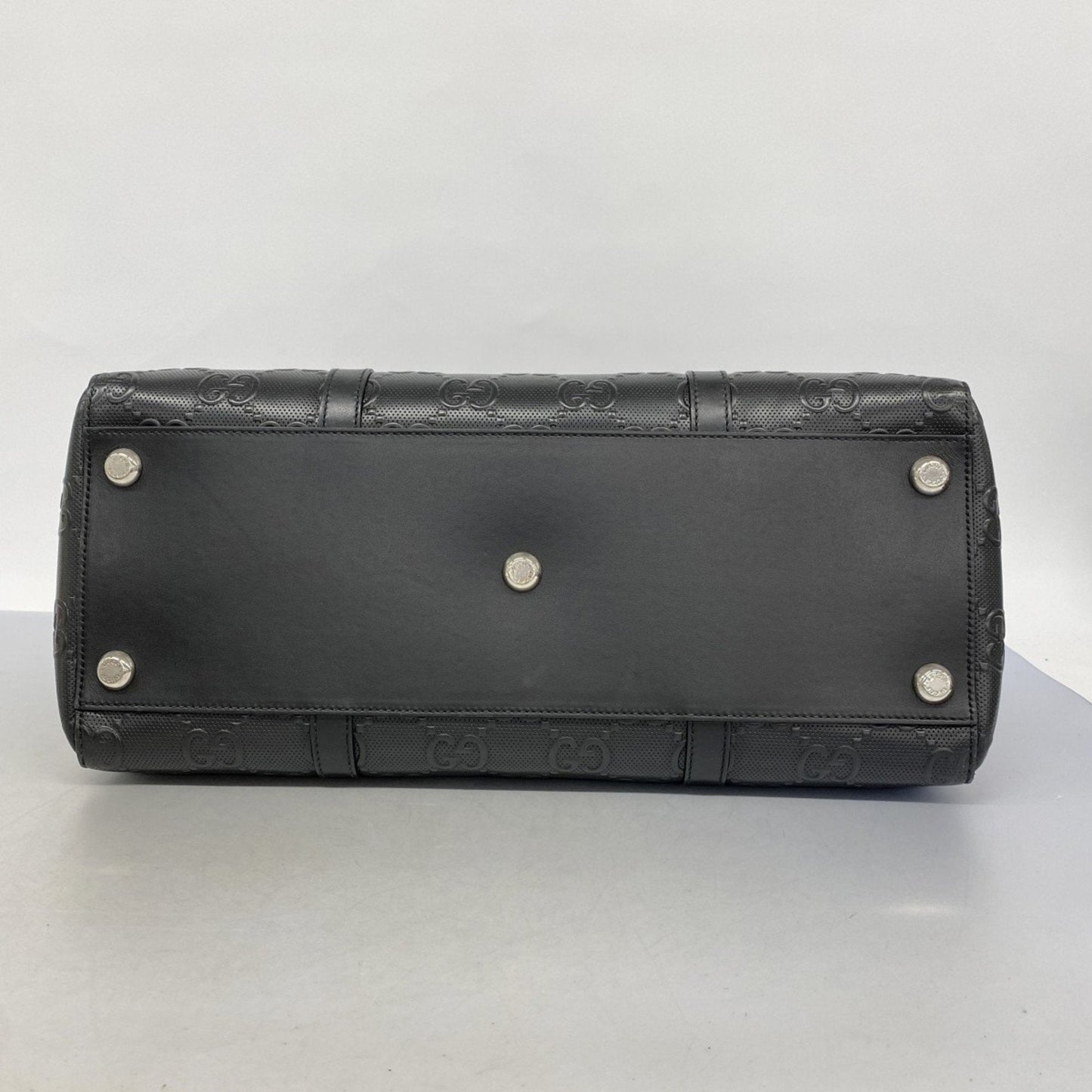 Gucci Black Leather Boston Bag