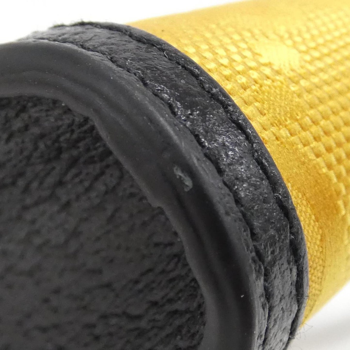 Gucci Yellow Nylon Leather Handbag