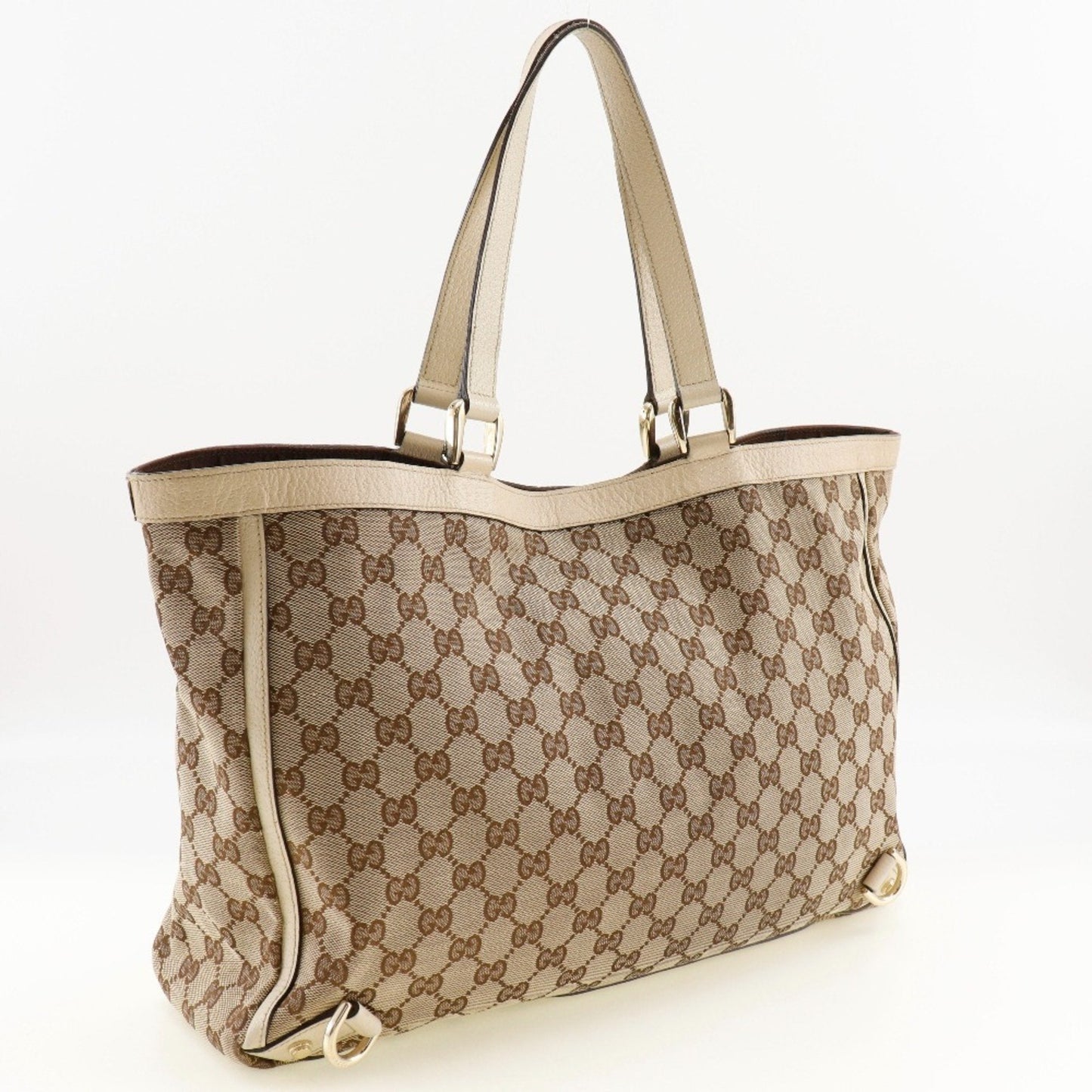 Gucci Abbey Brown Gg Canvas Tote Bag