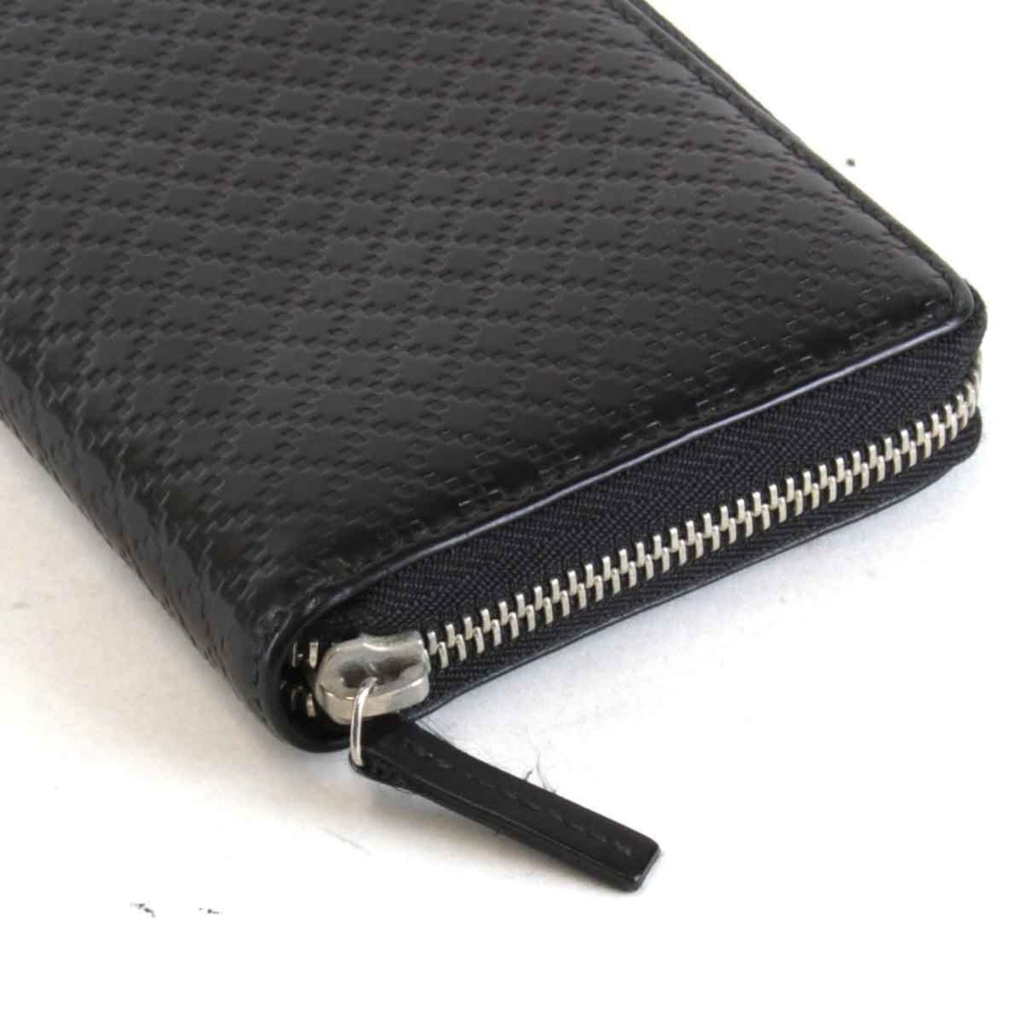Gucci Diamante Black Leather Long Wallet (Bi-Fold)