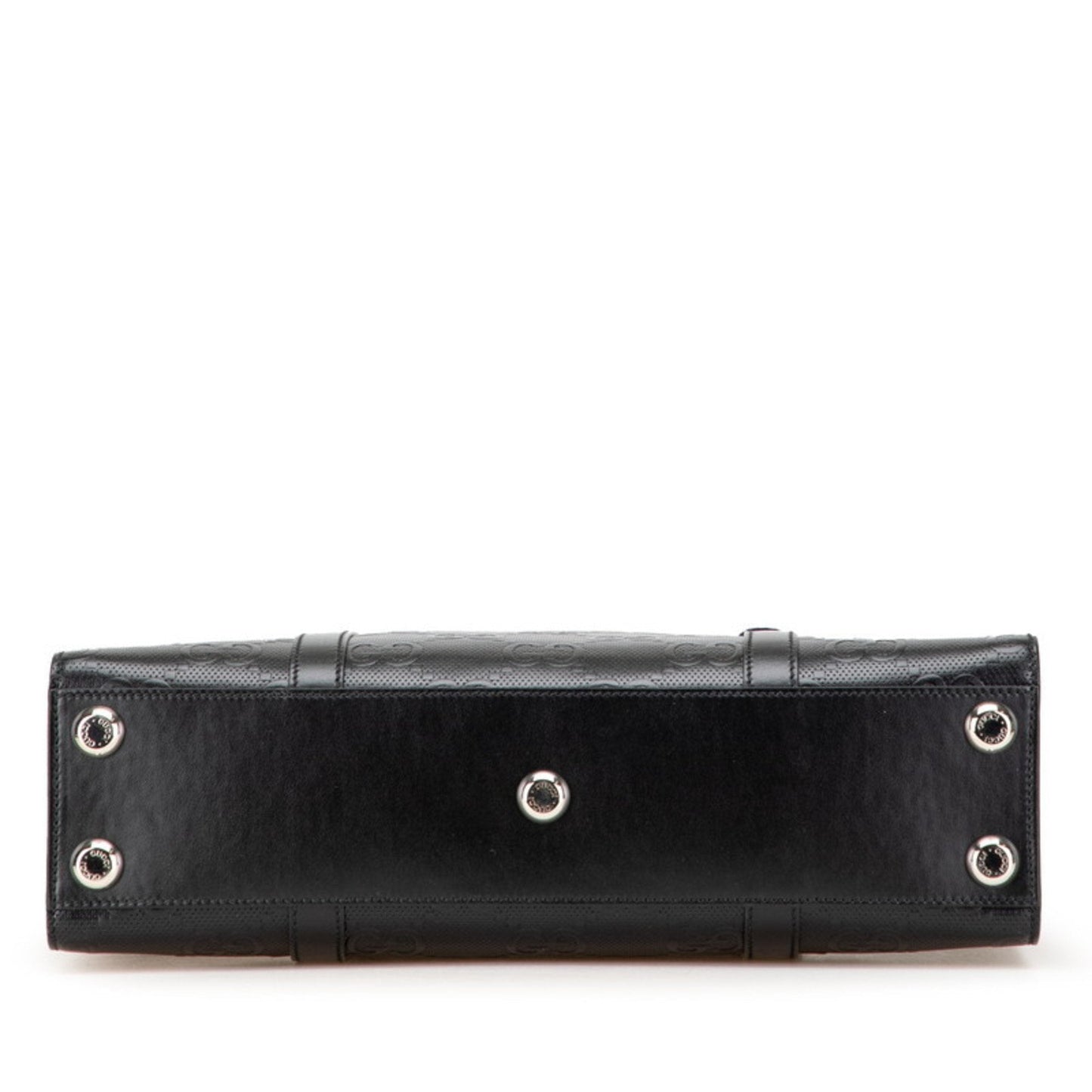 Gucci Black Leather Handbag Tote Bag