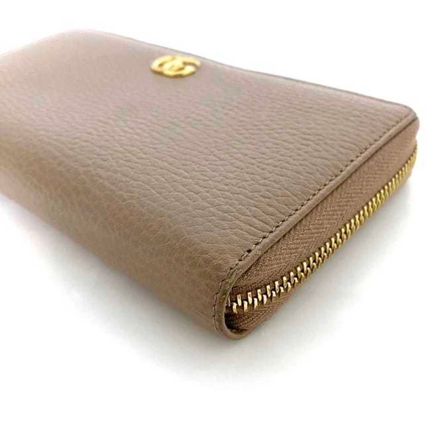 Gucci Pink Beige Leather Long Wallet (Bi-Fold)