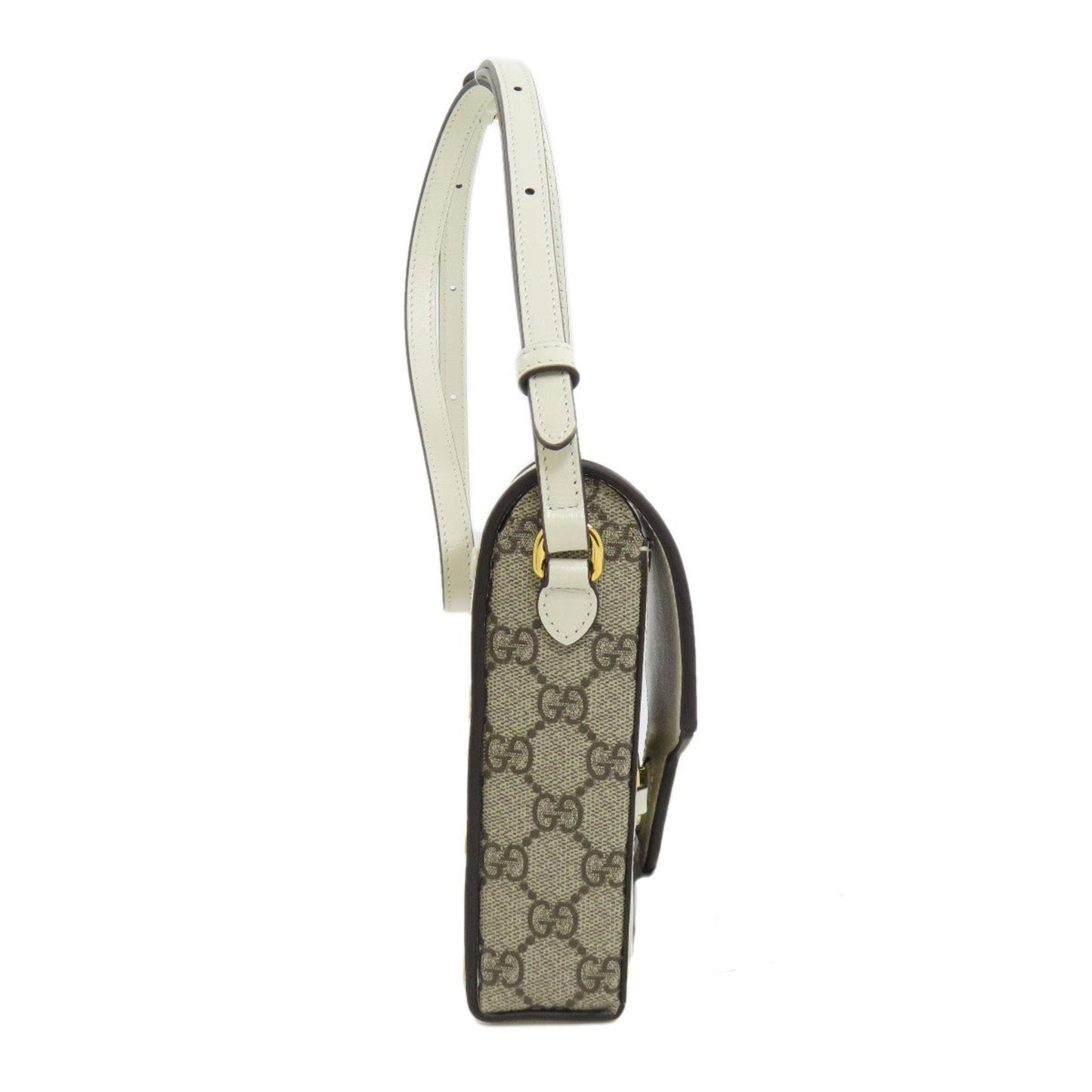 Gucci Brown White Pvc Shoulder Bag