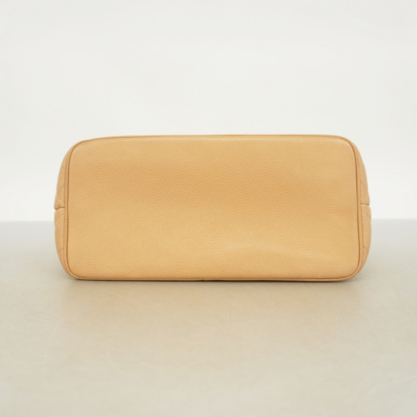 Chanel Beige Grained Calfskin Tote Bag