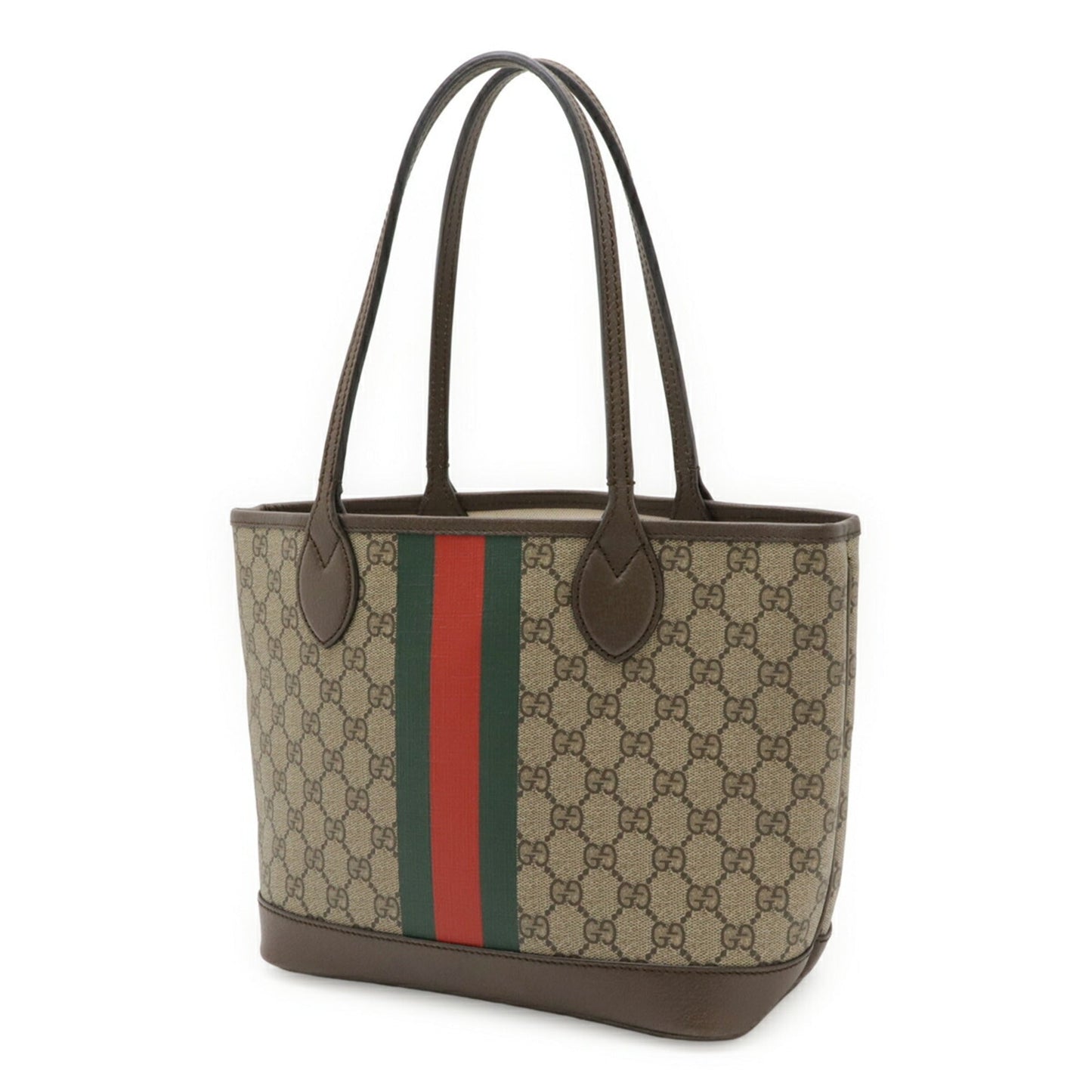 Gucci Beige Brown Green Red Color Gg Supreme Canvas Shoulder Bag Tote Bag