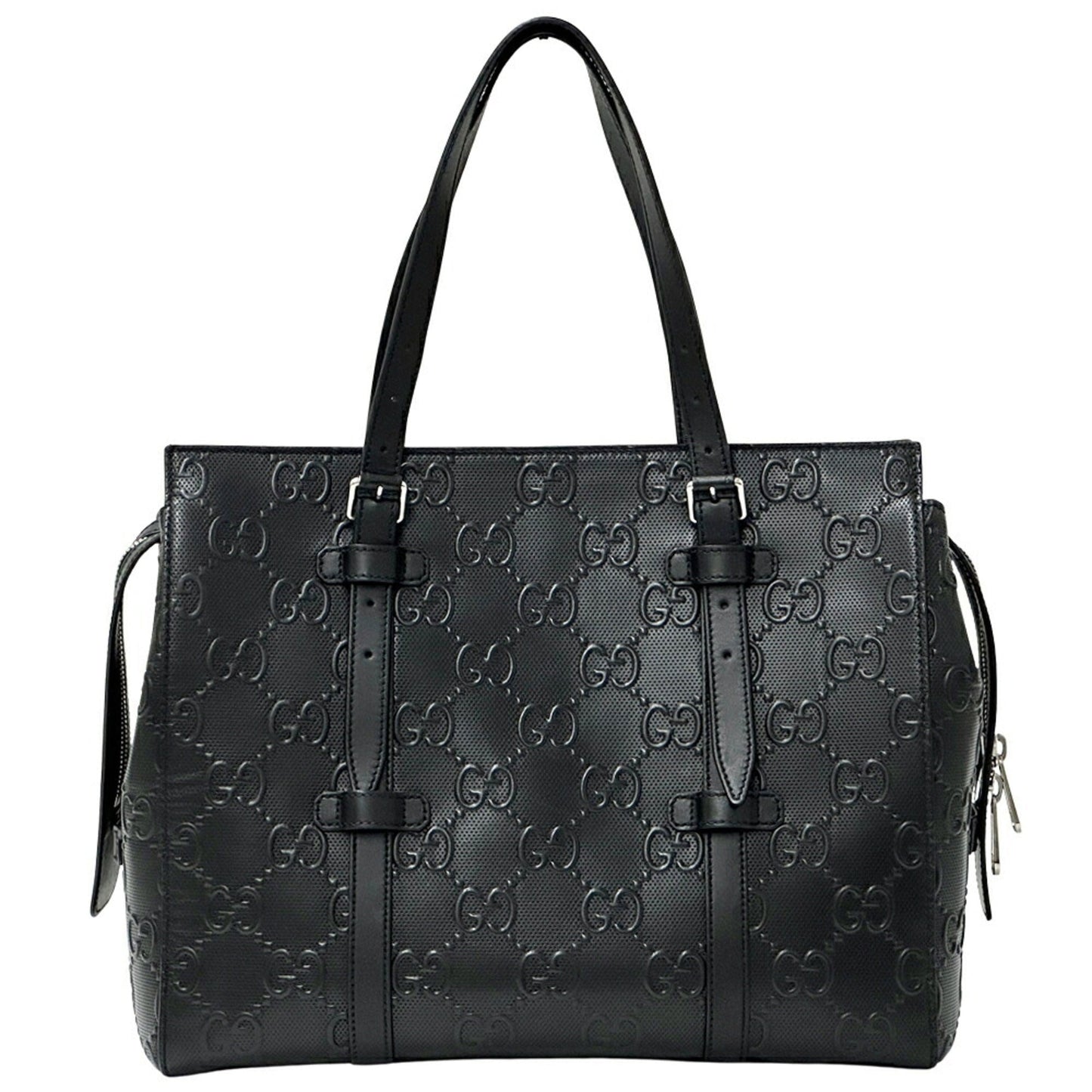 Gucci Black Leather Tote Bag