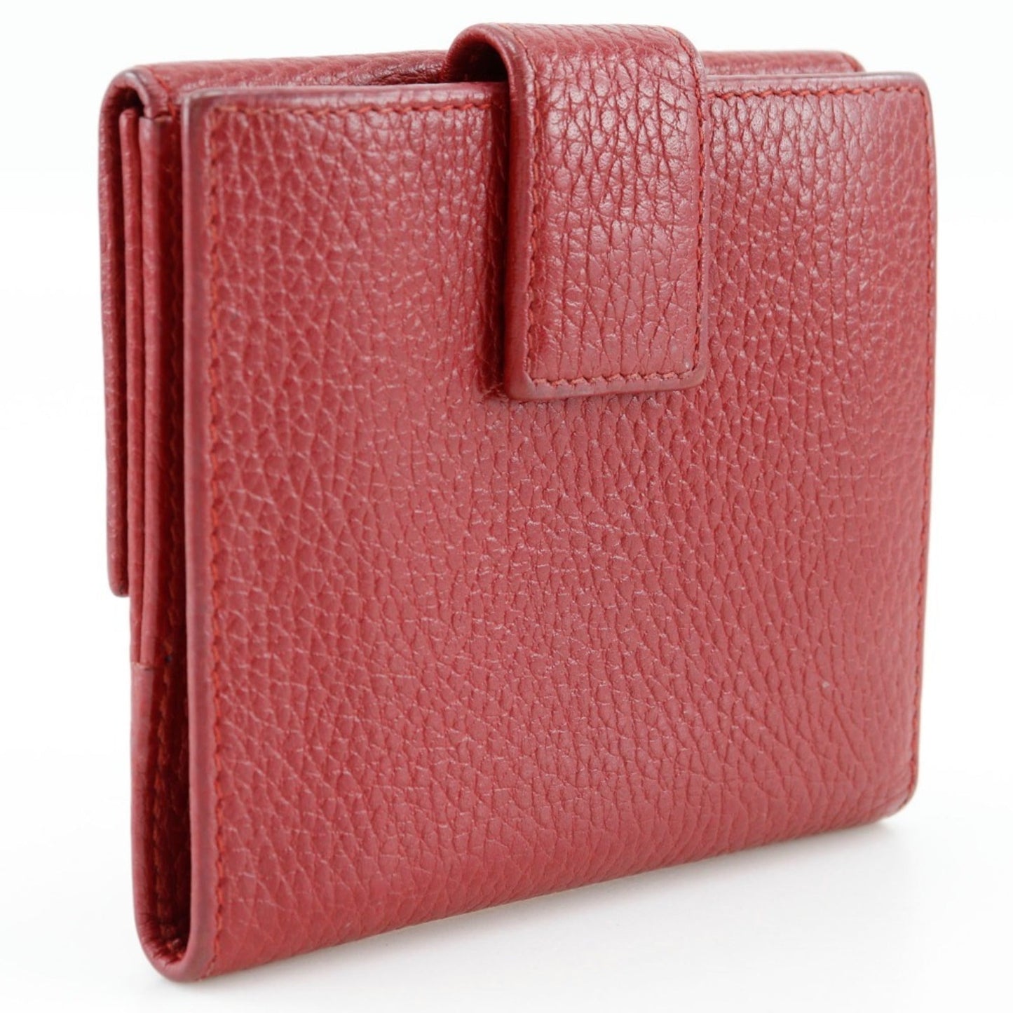 Gucci Red Color Leather Wallet (Bi-Fold)
