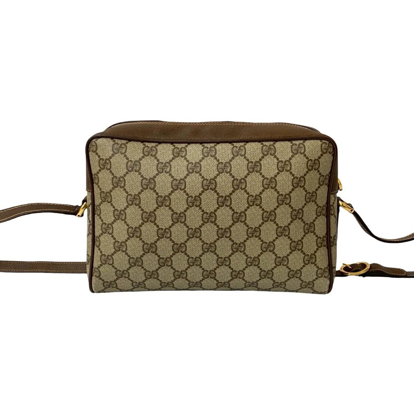 Gucci Brown Green Red Color Leather Pvc Pochette Shoulder Bag