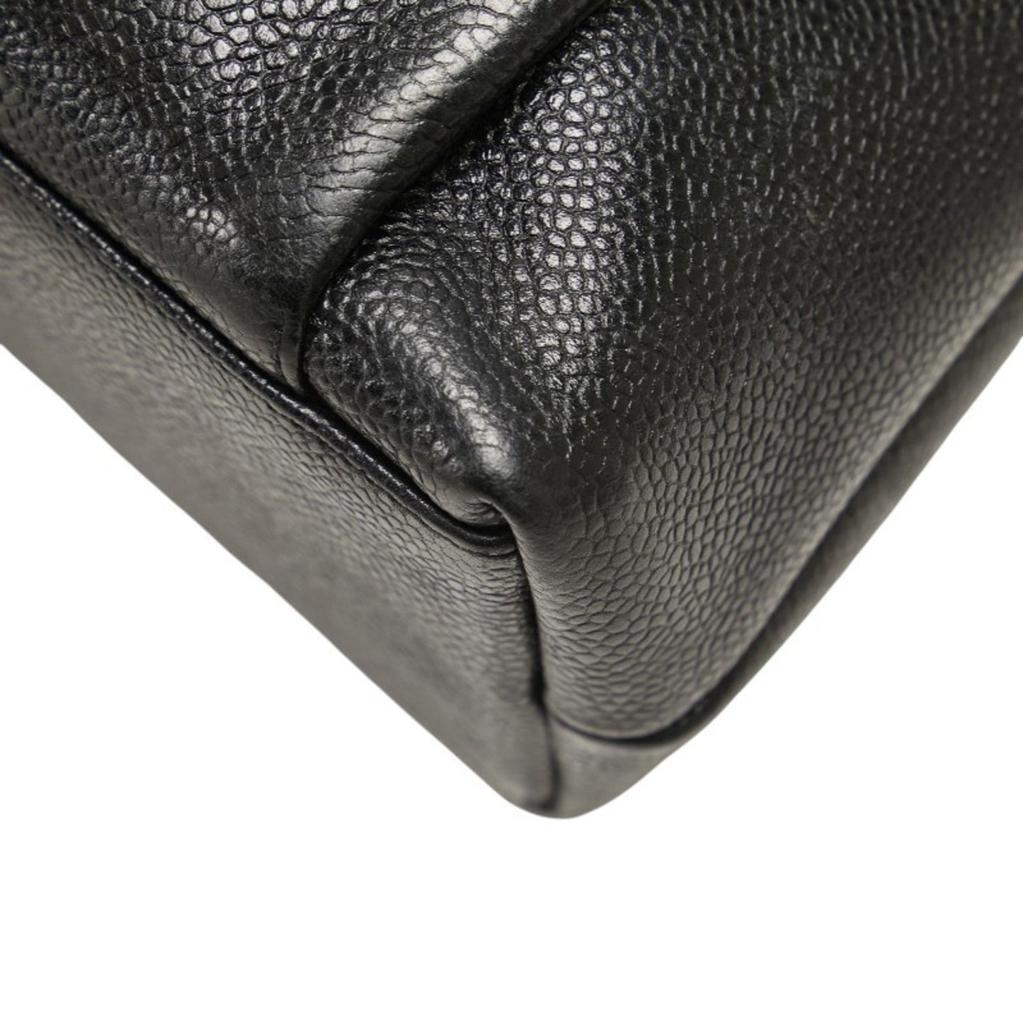 Chanel Black Grained Calfskin Tote Bag