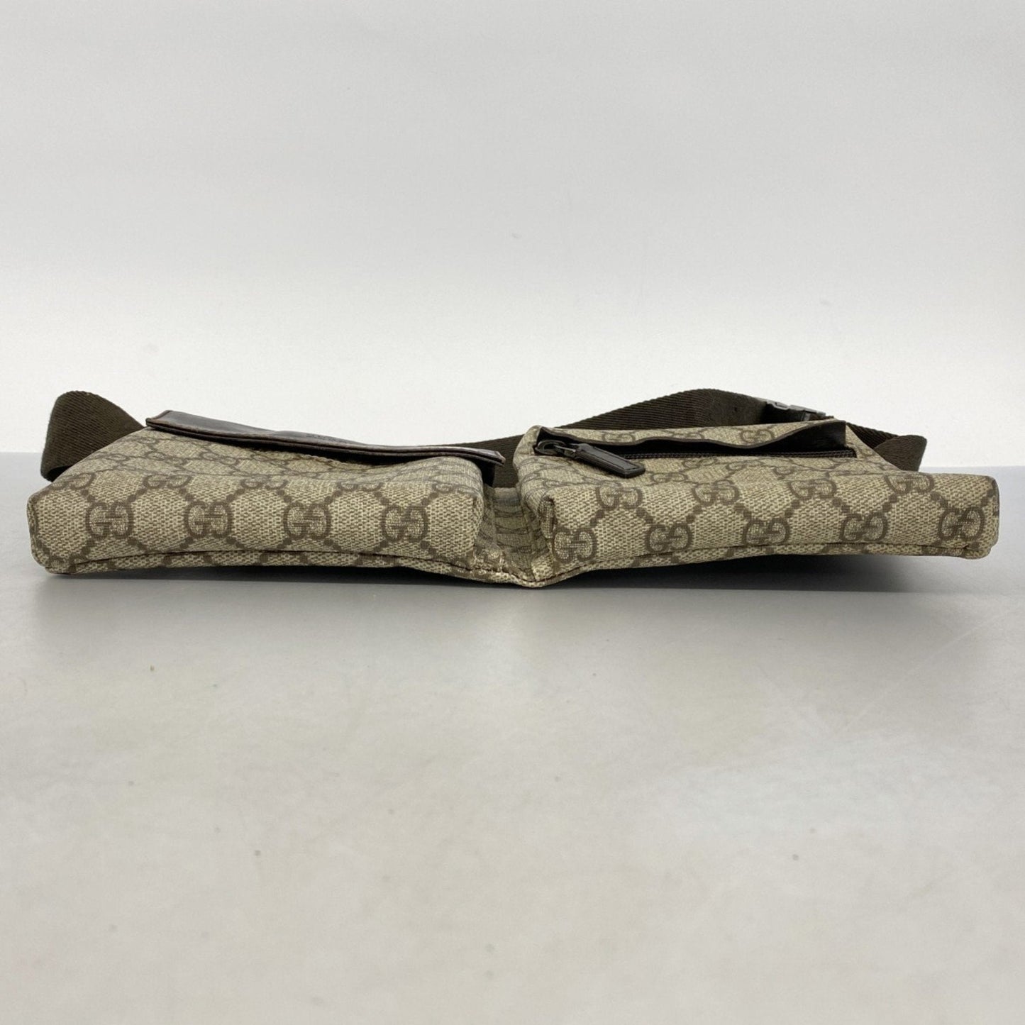 Gucci Beige Brown Pvc Fanny Pack