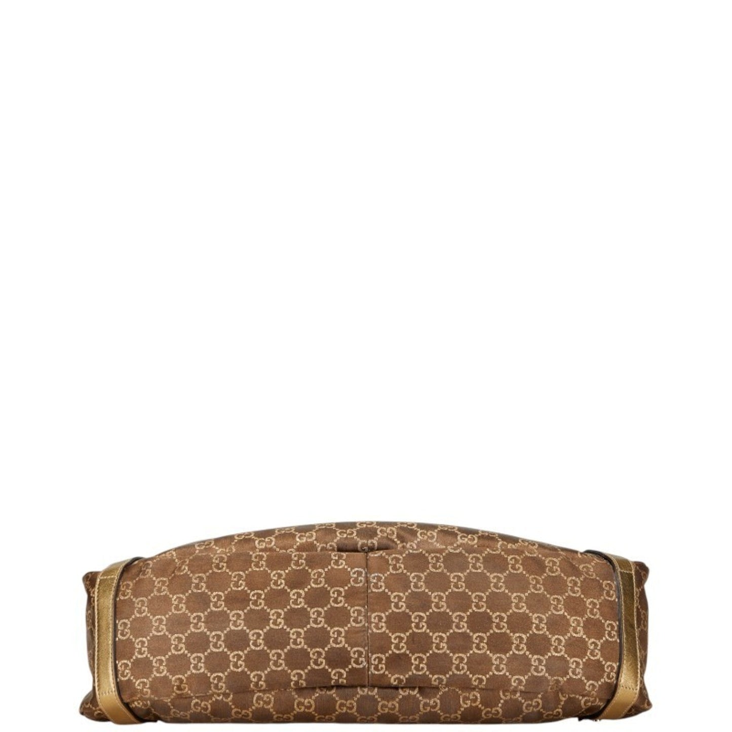 Gucci Abbey Brown Gold Gg Canvas Leather Handbag Tote Bag