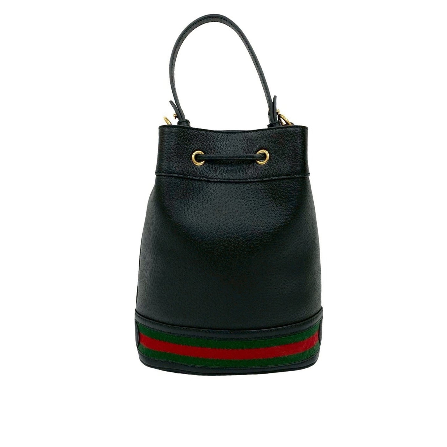 Gucci Black Green Red Color Leather Handbag Shoulder Bag