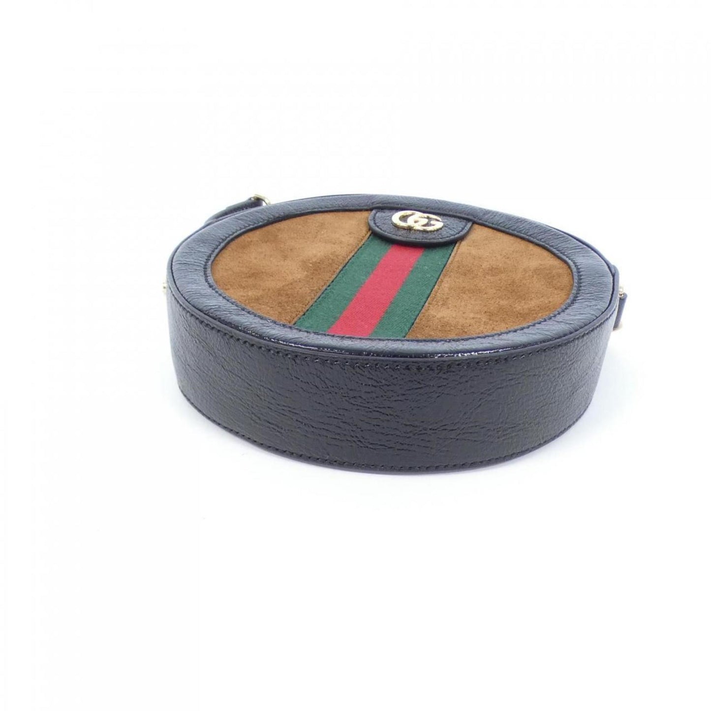 Gucci Ophidia Black Brown Suede Leather Shoulder Bag