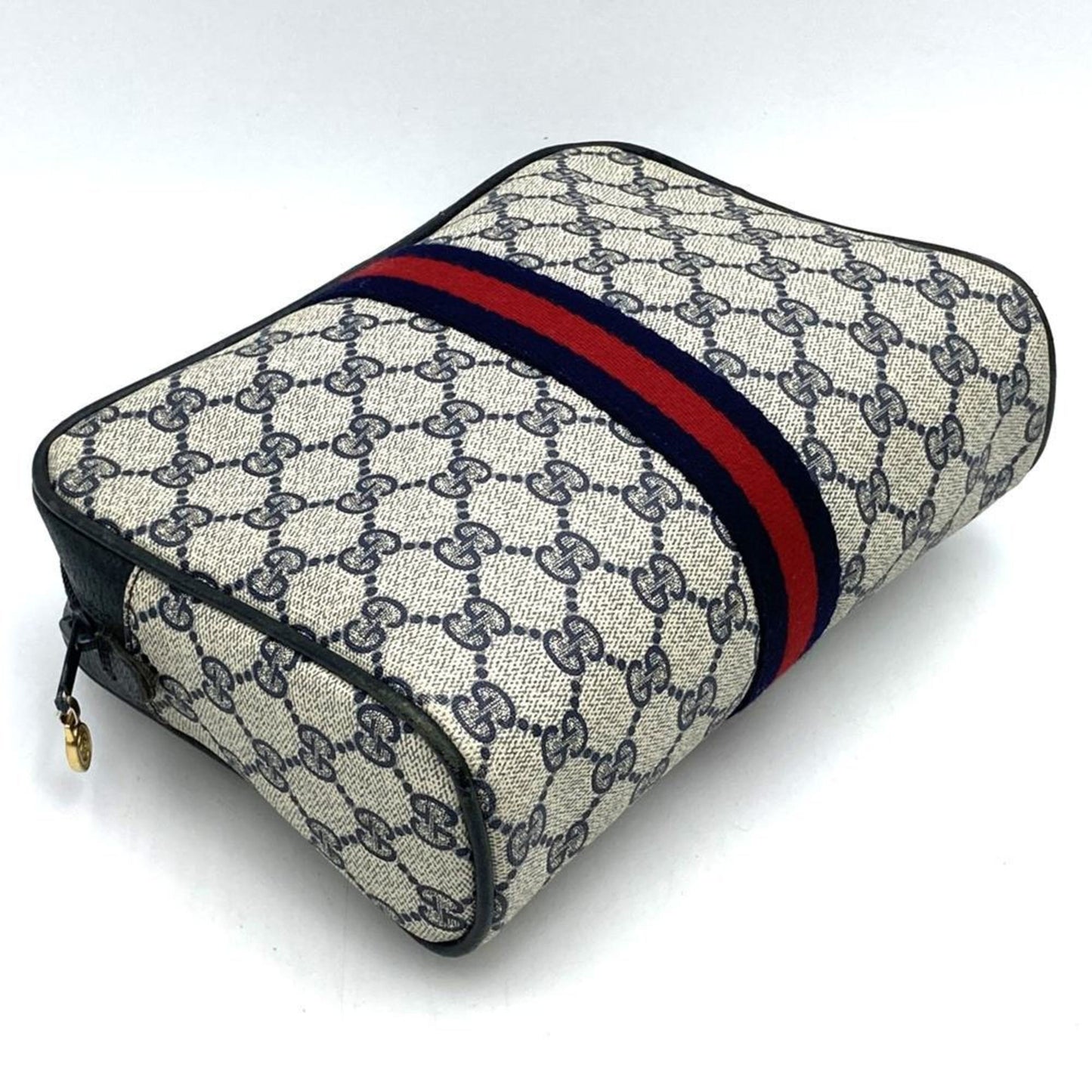 Gucci Navy Gg Supreme Clutch Bag Pouch