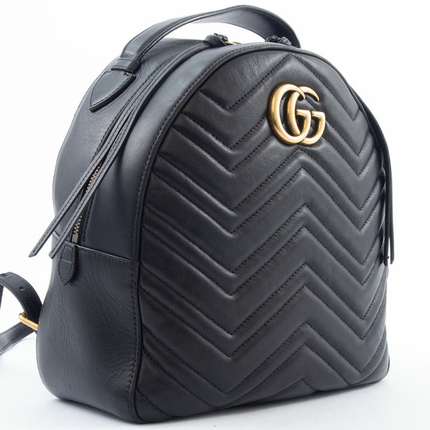 Gucci Black Leather Backpack