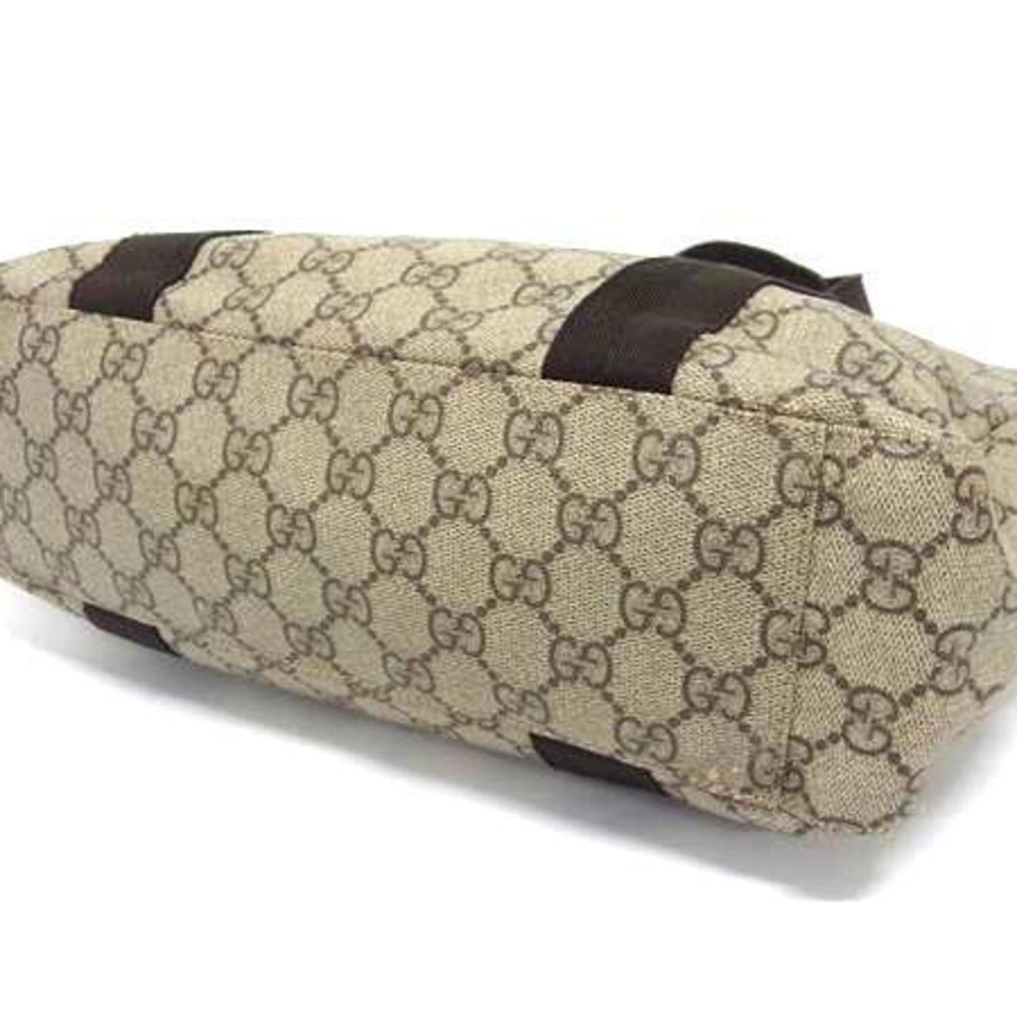 Gucci Beige Brown Gg Supreme Leather Handbag Tote Bag