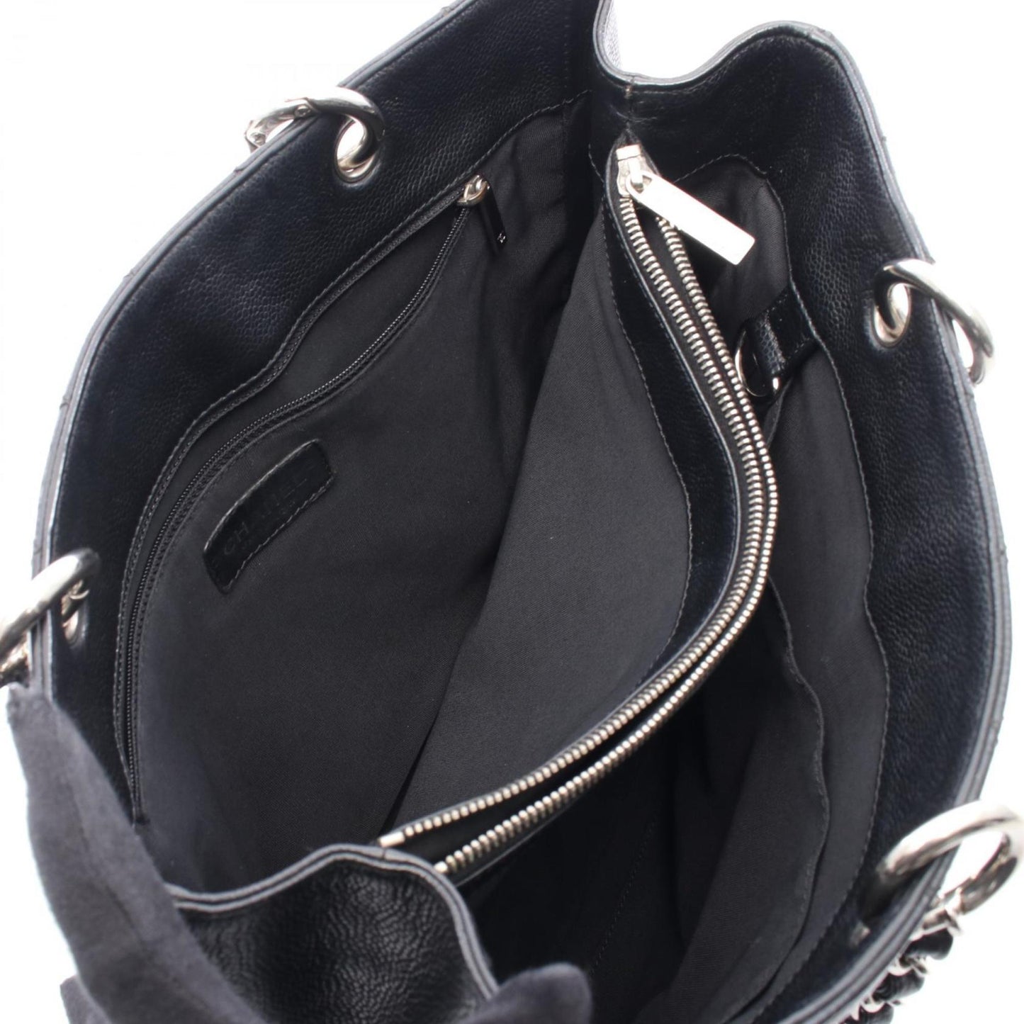 Chanel Black Grained Calfskin Tote Bag