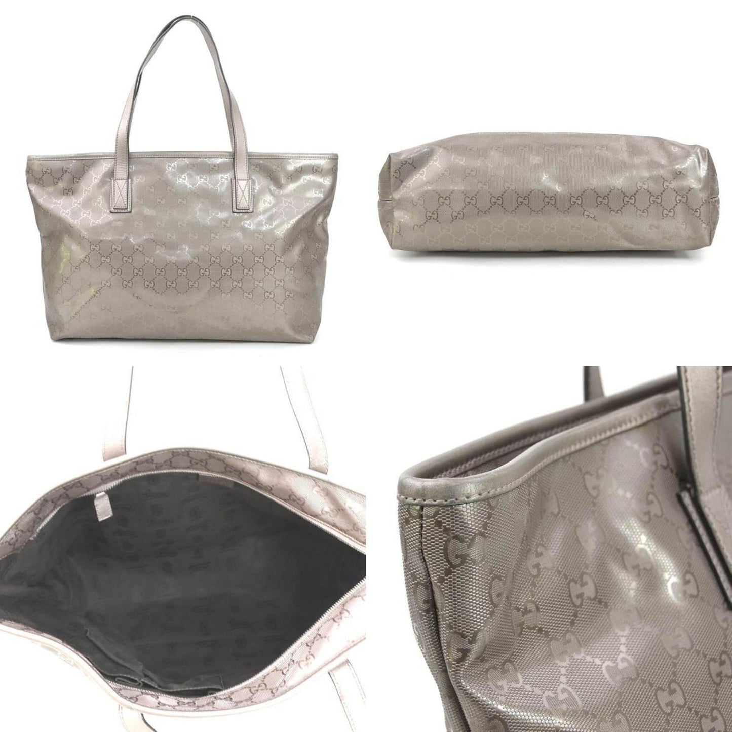 Gucci Gg Imprimé Metallic Brown Gg Imprimé Handbag