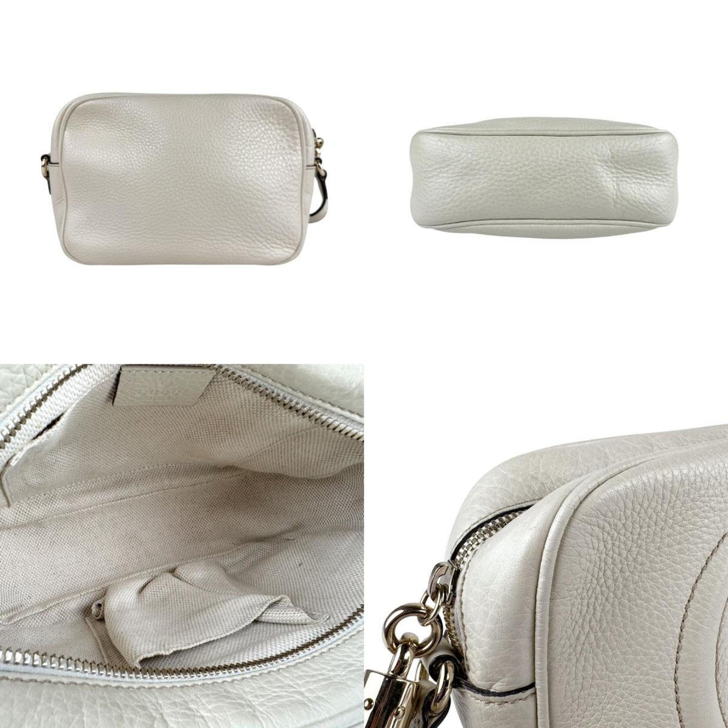Gucci Ivory Leather Shoulder Bag