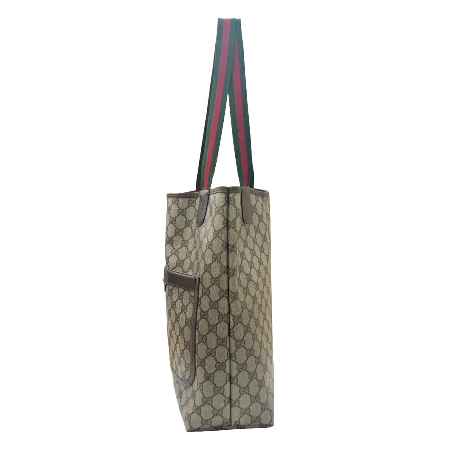 Gucci Beige Pvc Leather Tote Bag