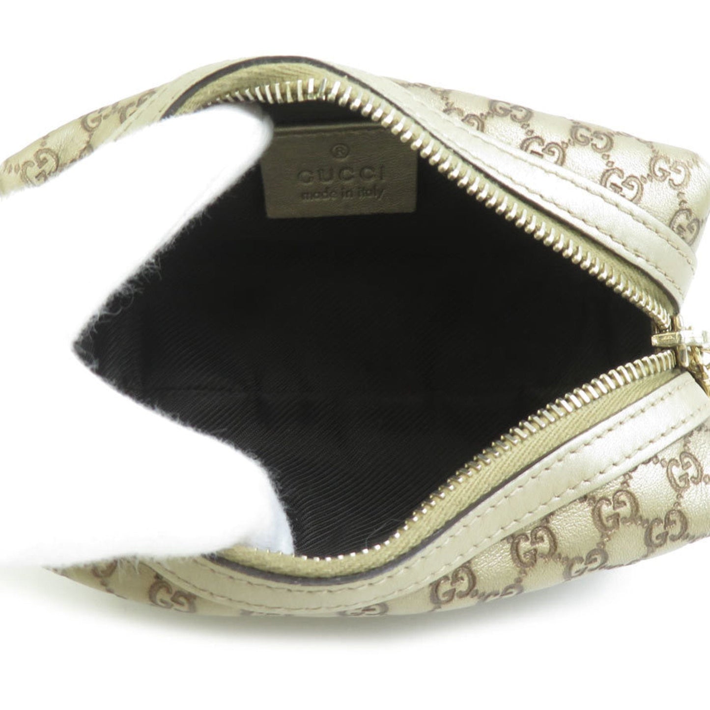 Gucci Gold Leather Pouch