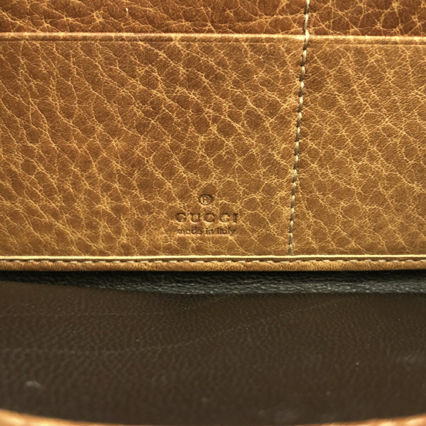 Gucci Bamboo Brown Long Wallet (Bi-Fold)
