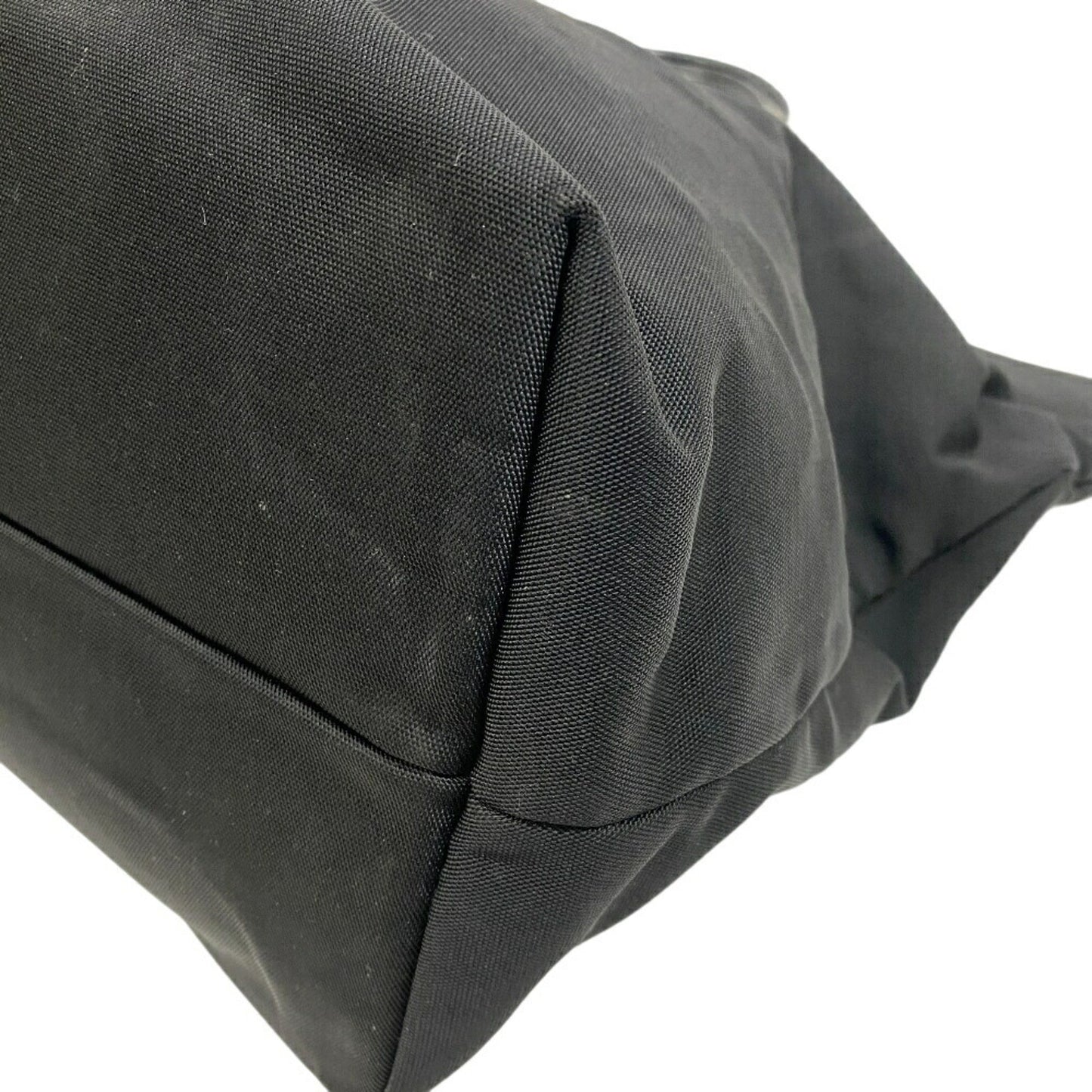 Gucci Black Nylon Leather Shoulder Bag Tote Bag