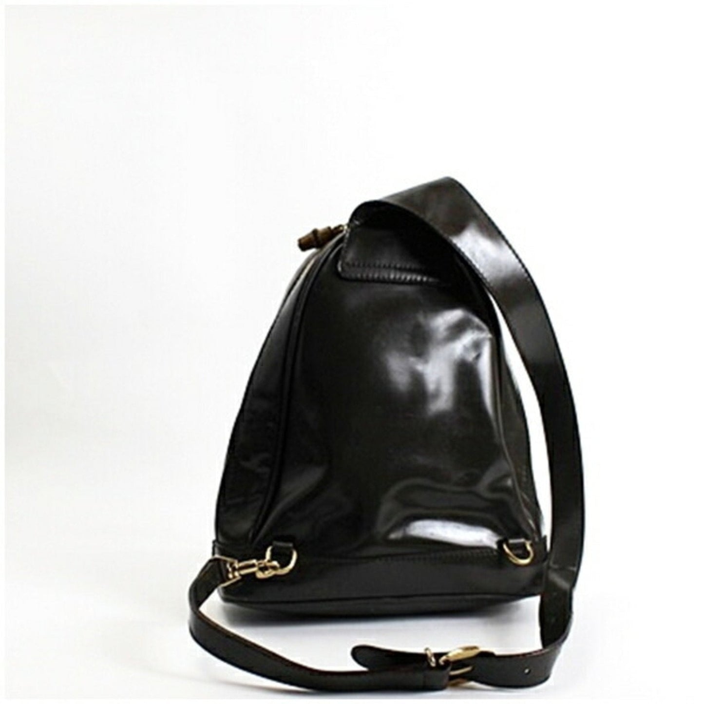 Gucci Brown Gray Leather Sling Bag