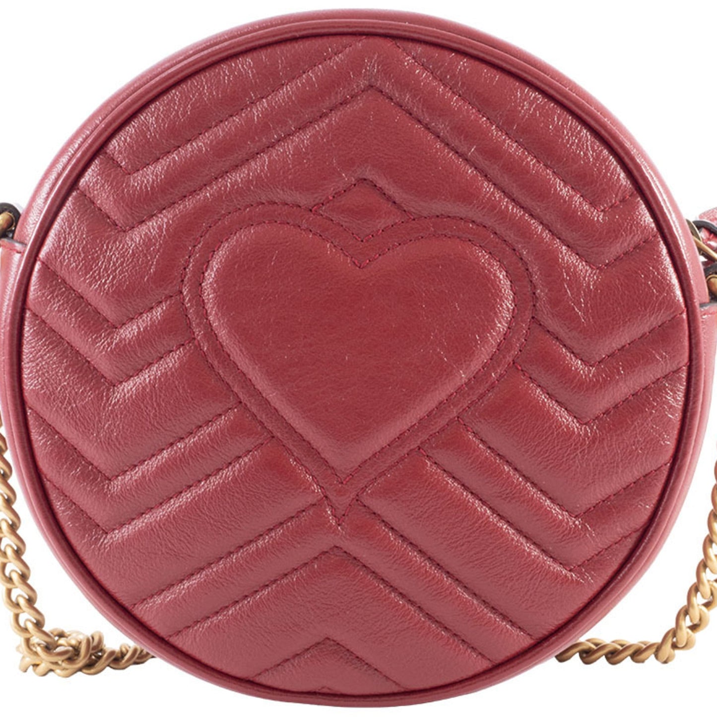 Gucci Red Color Leather Shoulder Bag