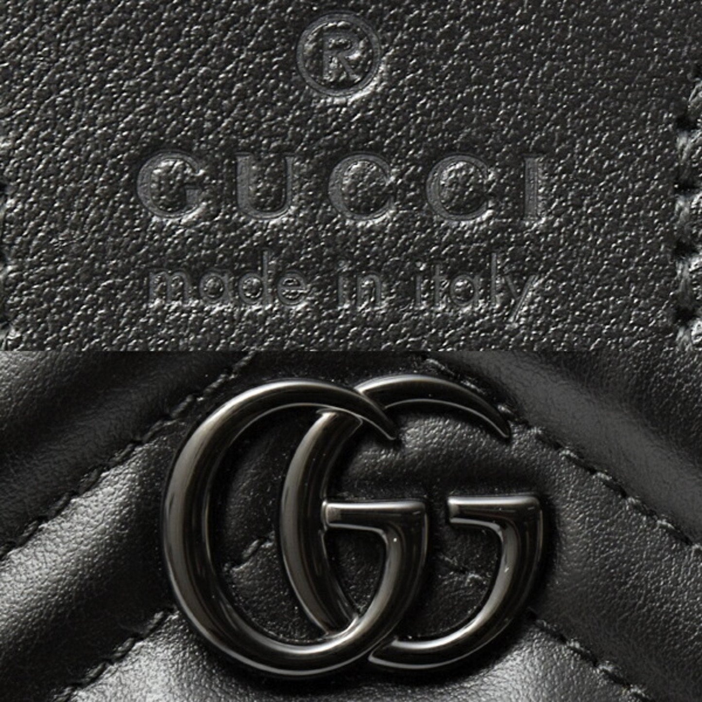 Gucci Black Leather Tote Bag