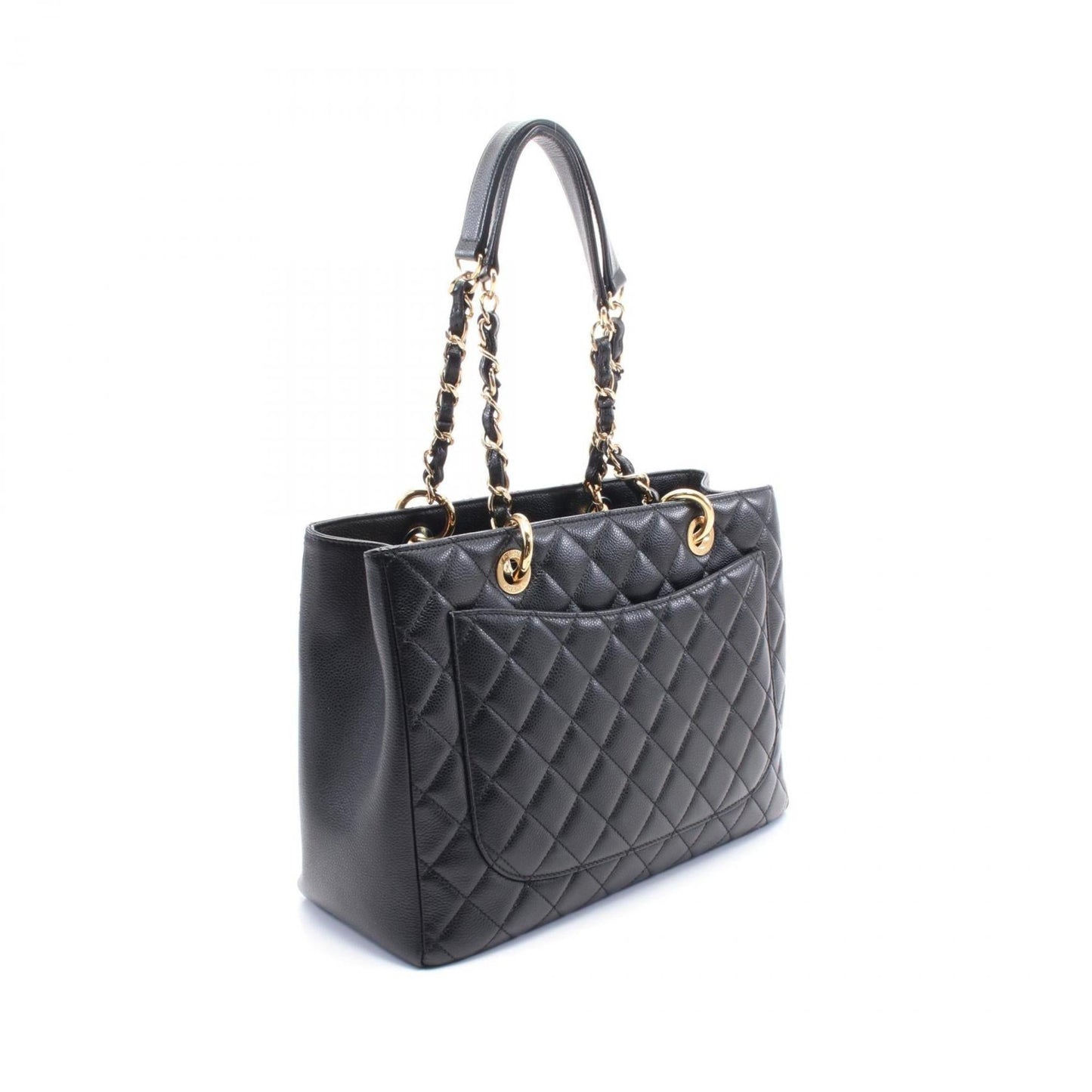 Chanel Matelasse Black Leather Tote Bag