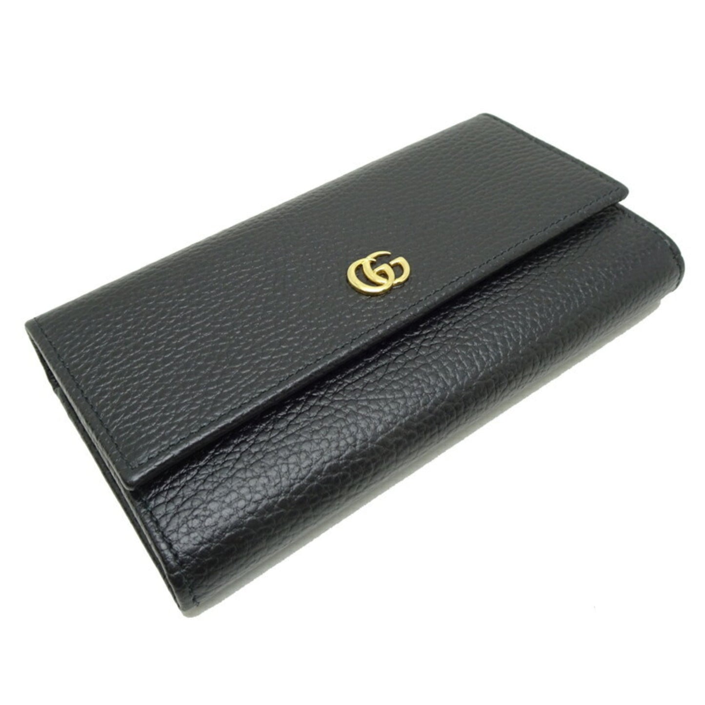 Gucci Black Leather Long Wallet (Bi-Fold)