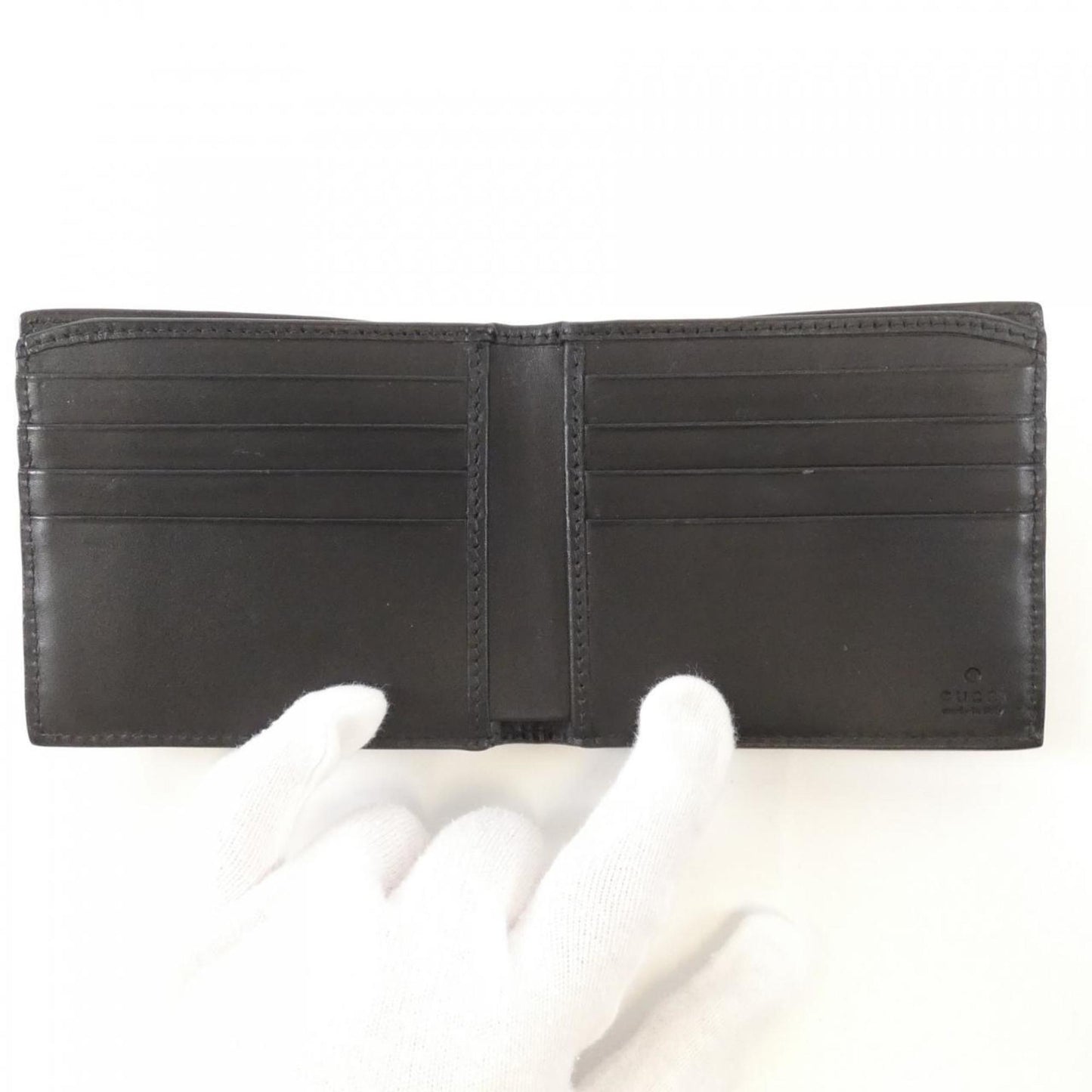 Gucci Black Red Color Gg Supreme Bill Wallet (Bi-Fold)