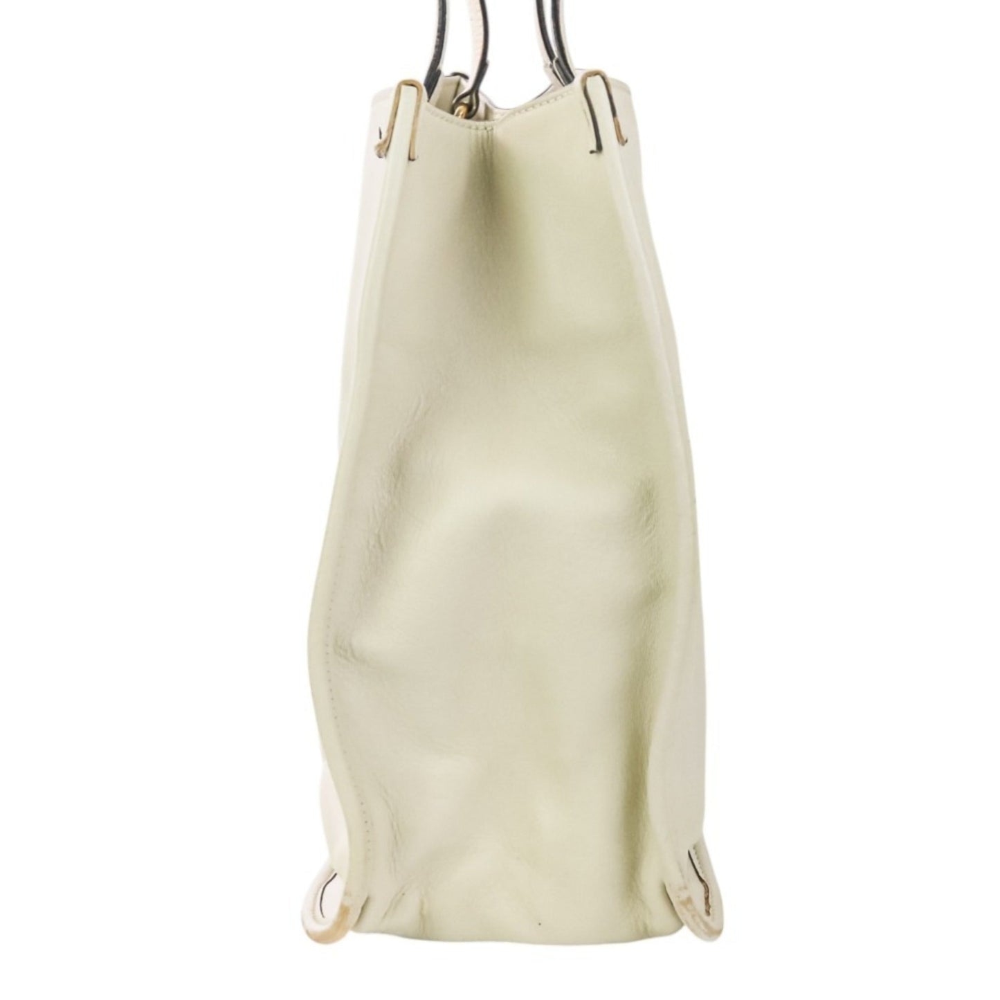 Gucci Off-White Leather Tote Bag