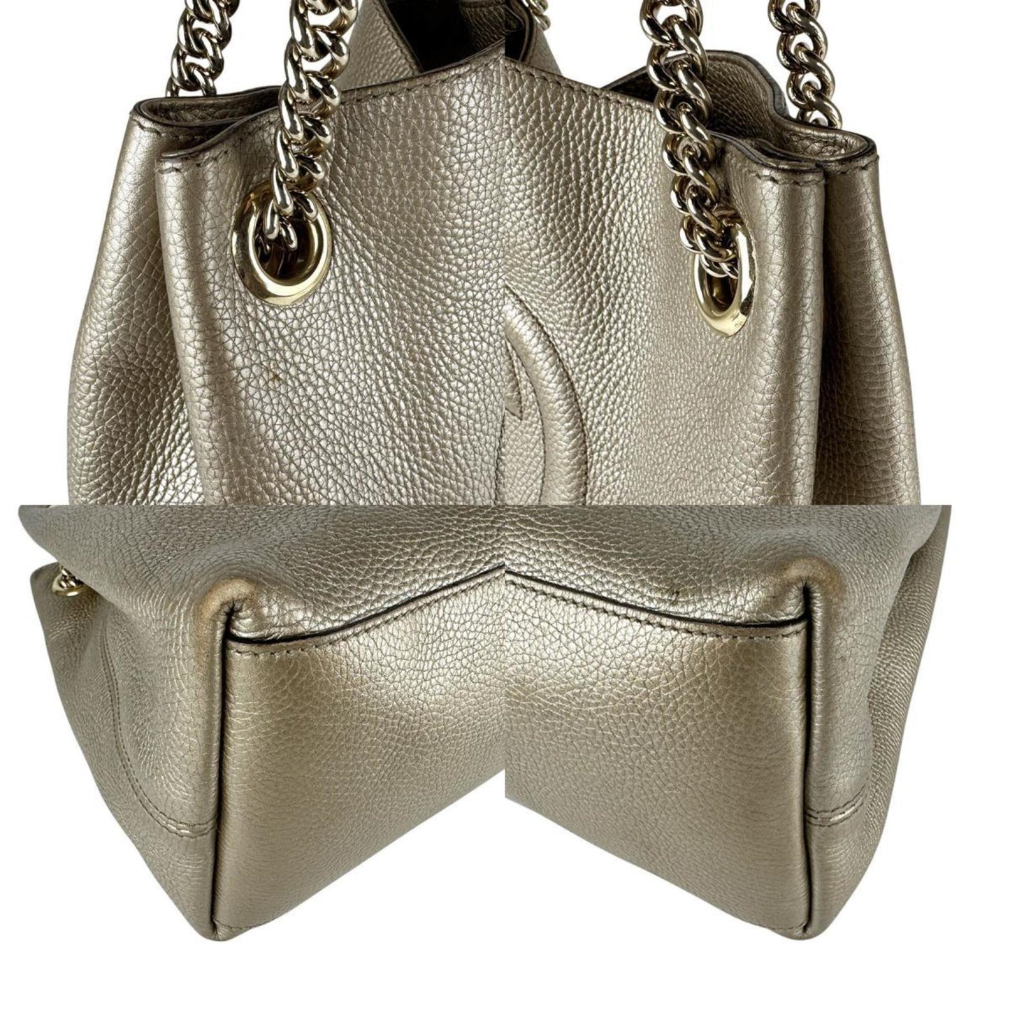 Gucci Gold Leather Shoulder Bag