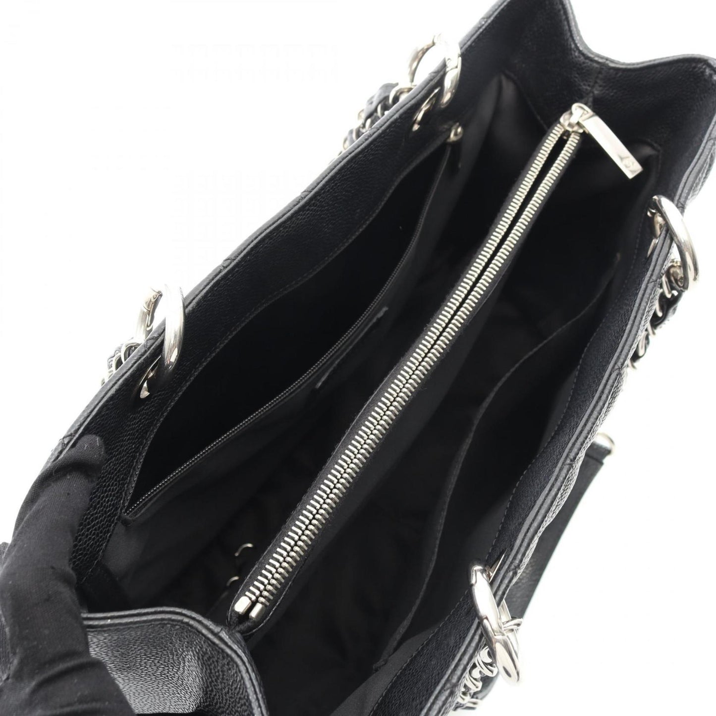 Chanel Matelasse Black Leather Tote Bag