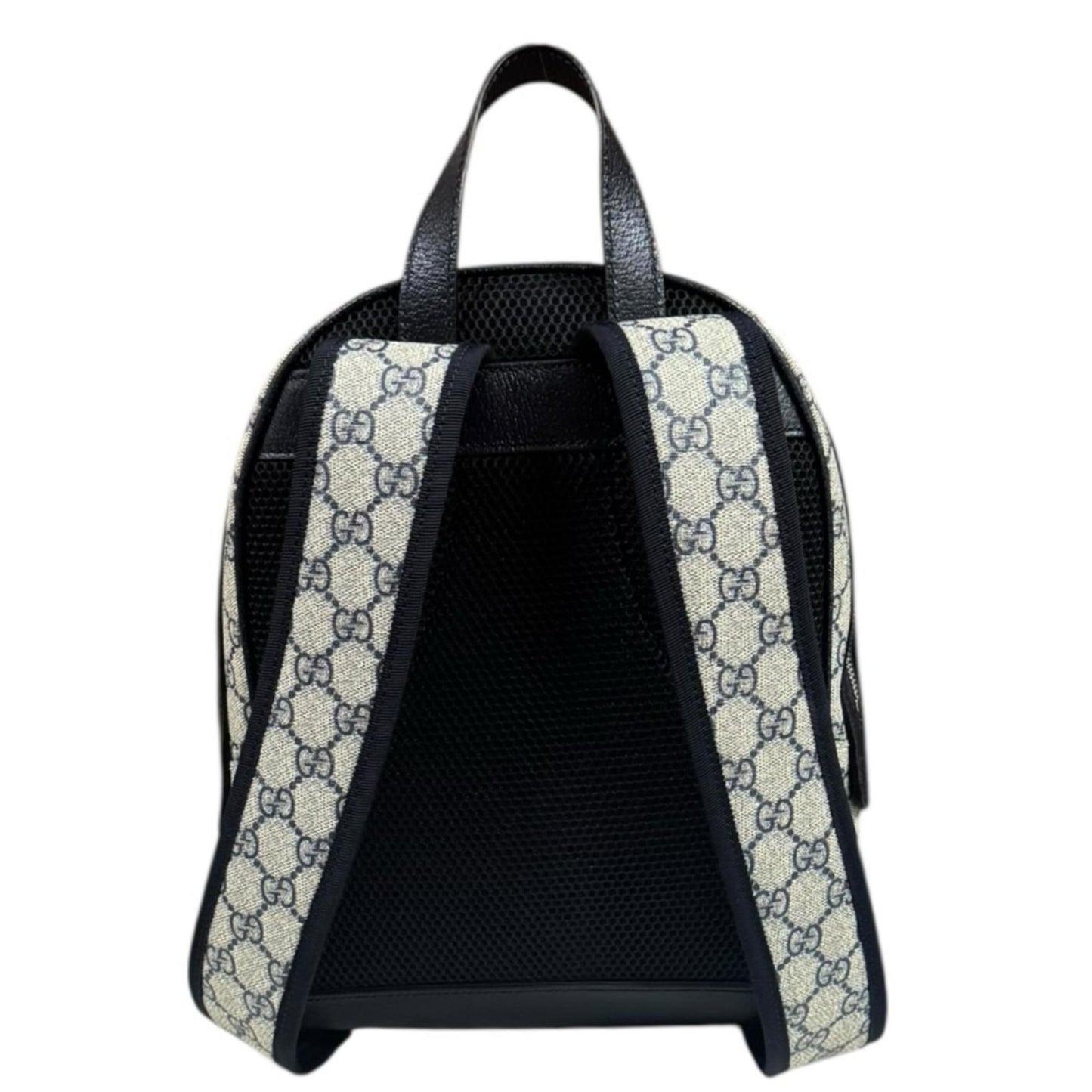 Gucci Beige Navy Gg Supreme Backpack