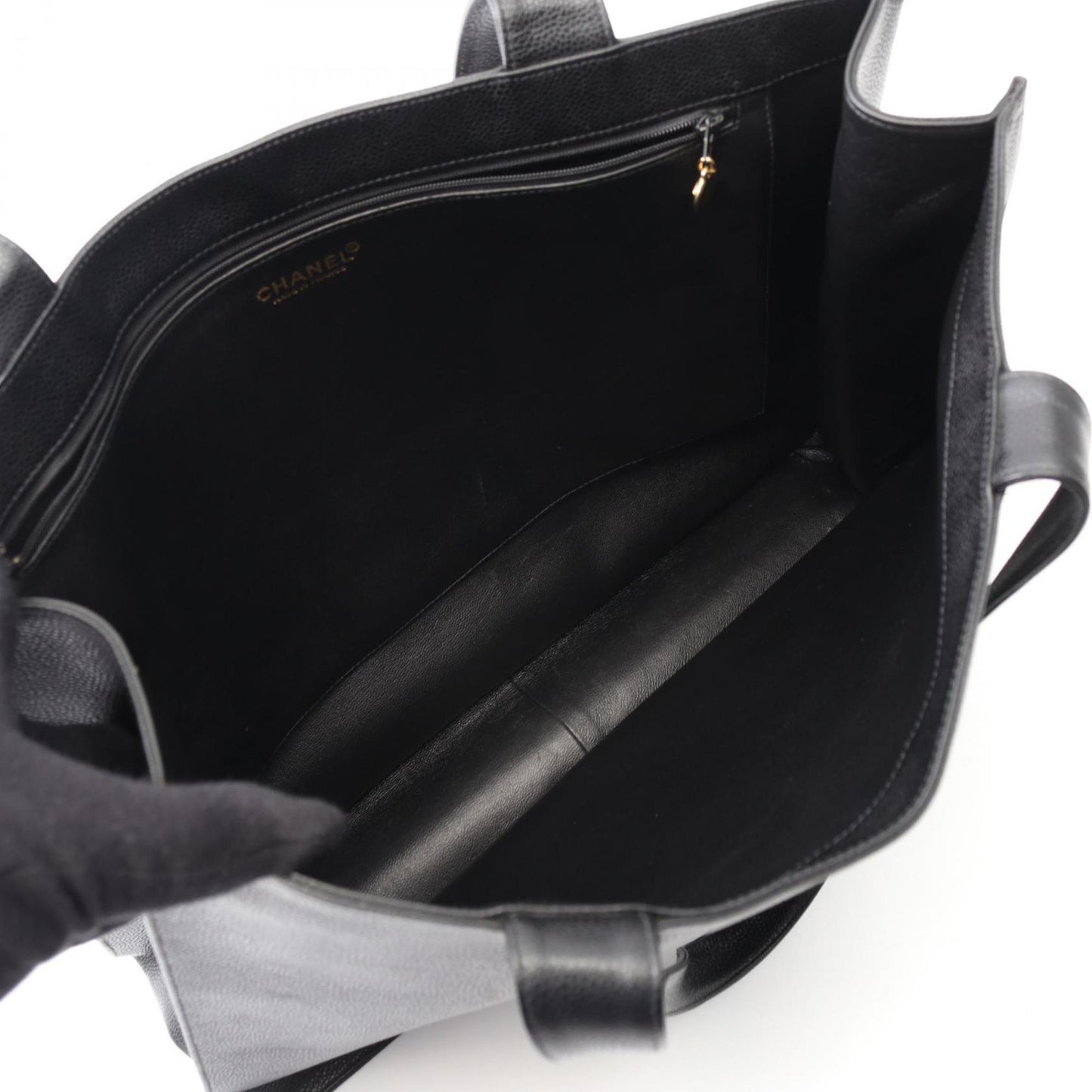 Chanel Black Leather Tote Bag