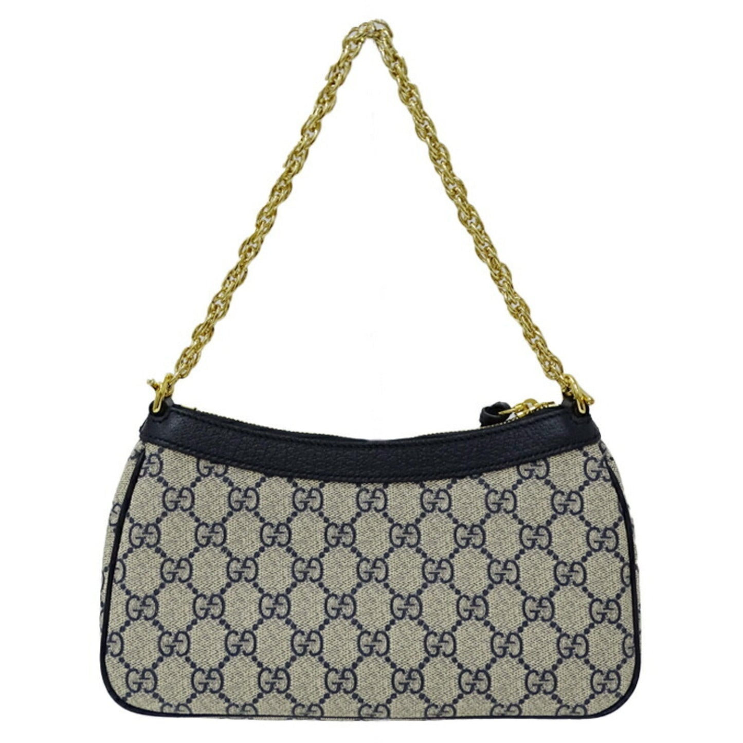 Gucci Beige Navy Pvc Handbag Shoulder Bag
