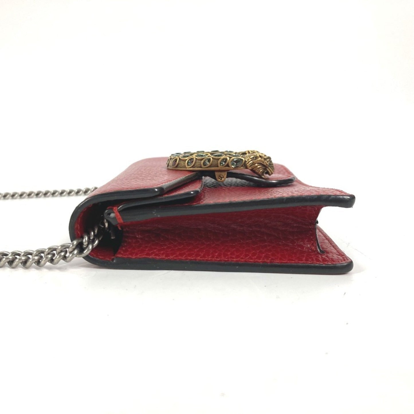 Gucci Red Color Leather Clutch Bag Pouch Shoulder Bag