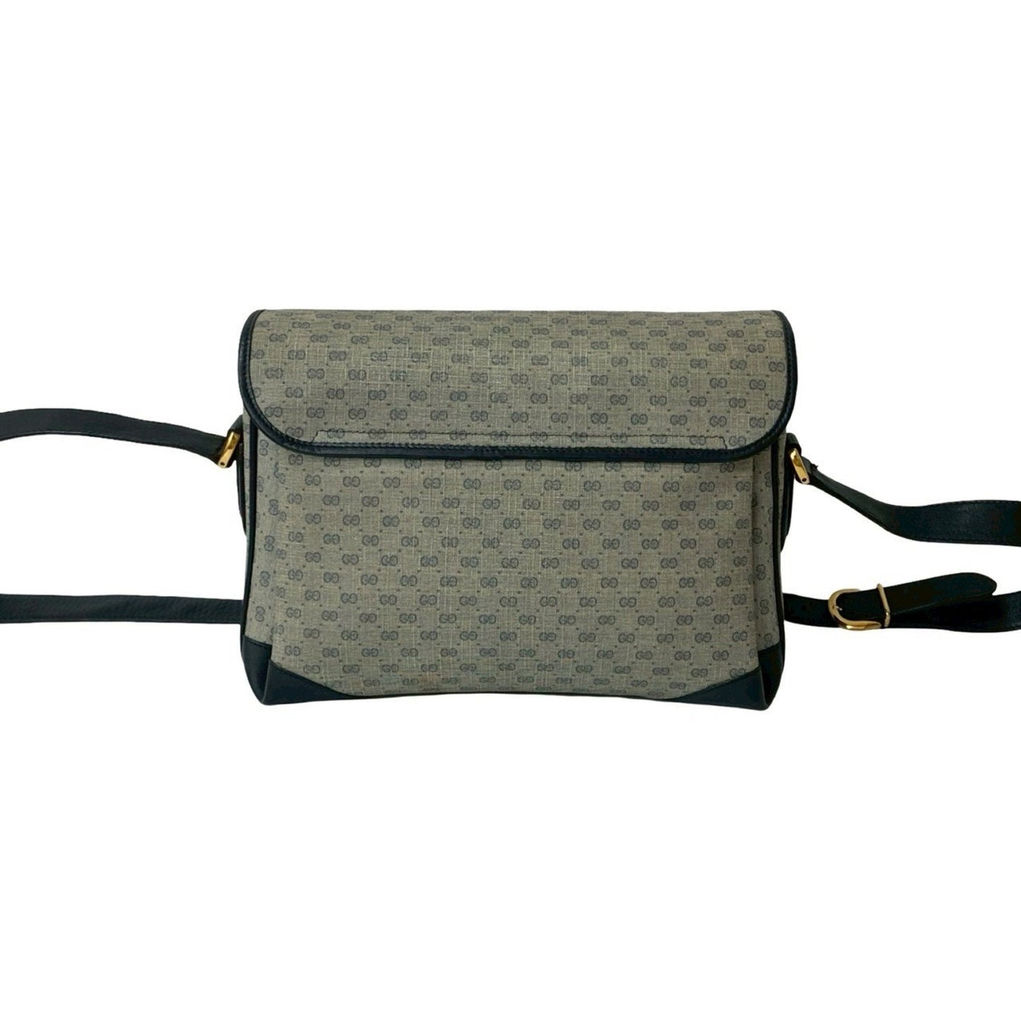 Gucci Navy Leather Pvc Pochette Shoulder Bag